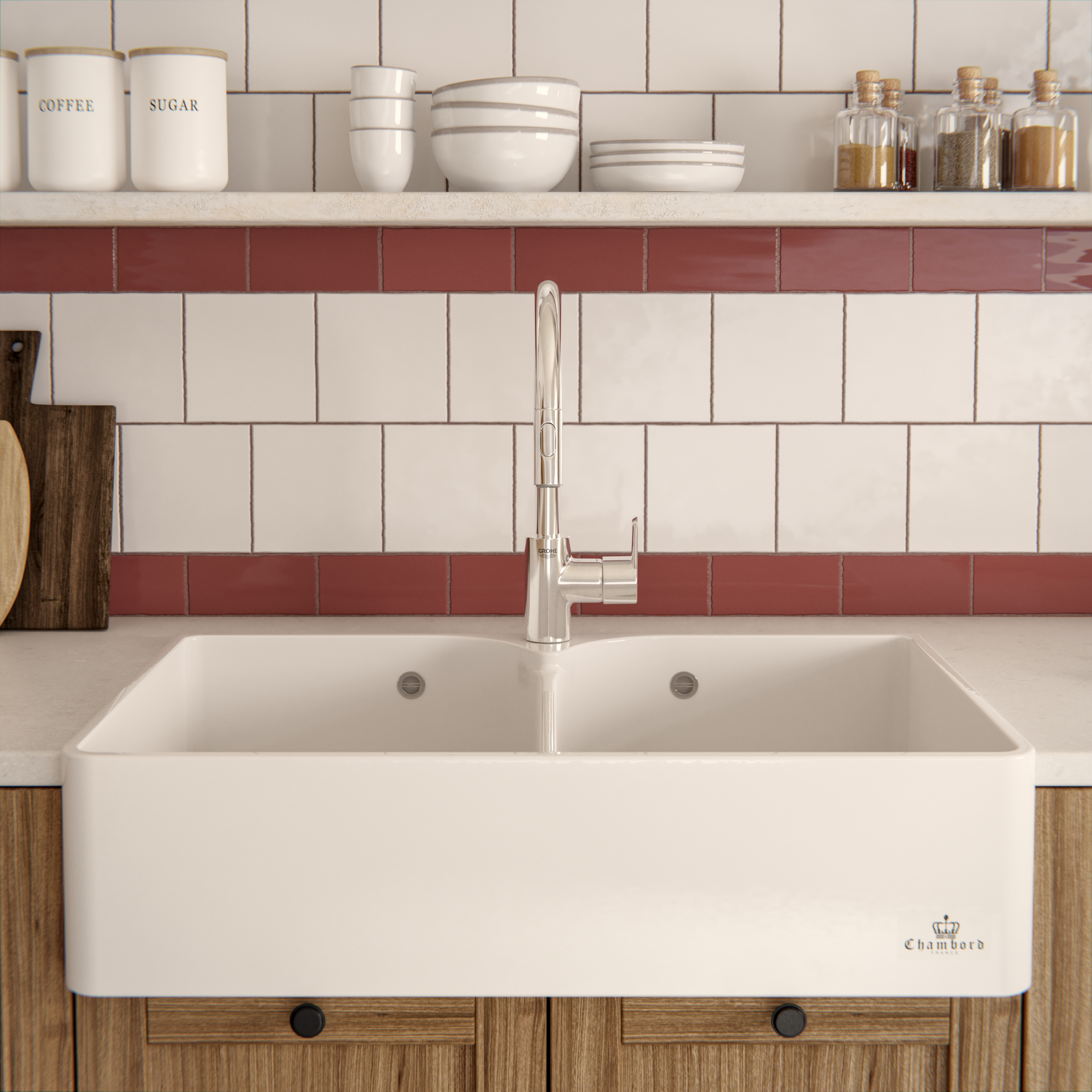 Fregadero de   CHAMBORD Clotaire I  59.5 x 50 cm - 4