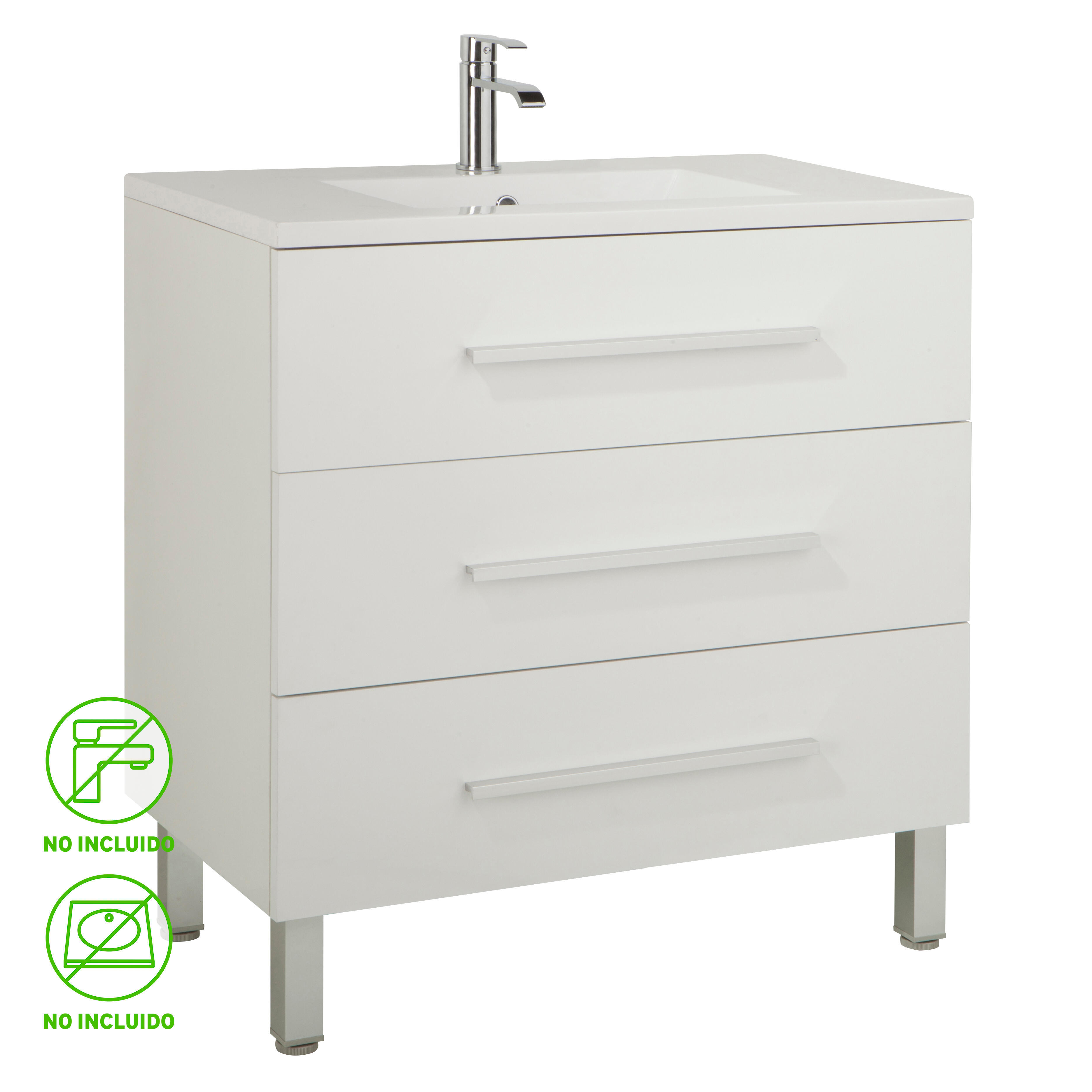 Mueble de baño madrid blanco 90x45 cm