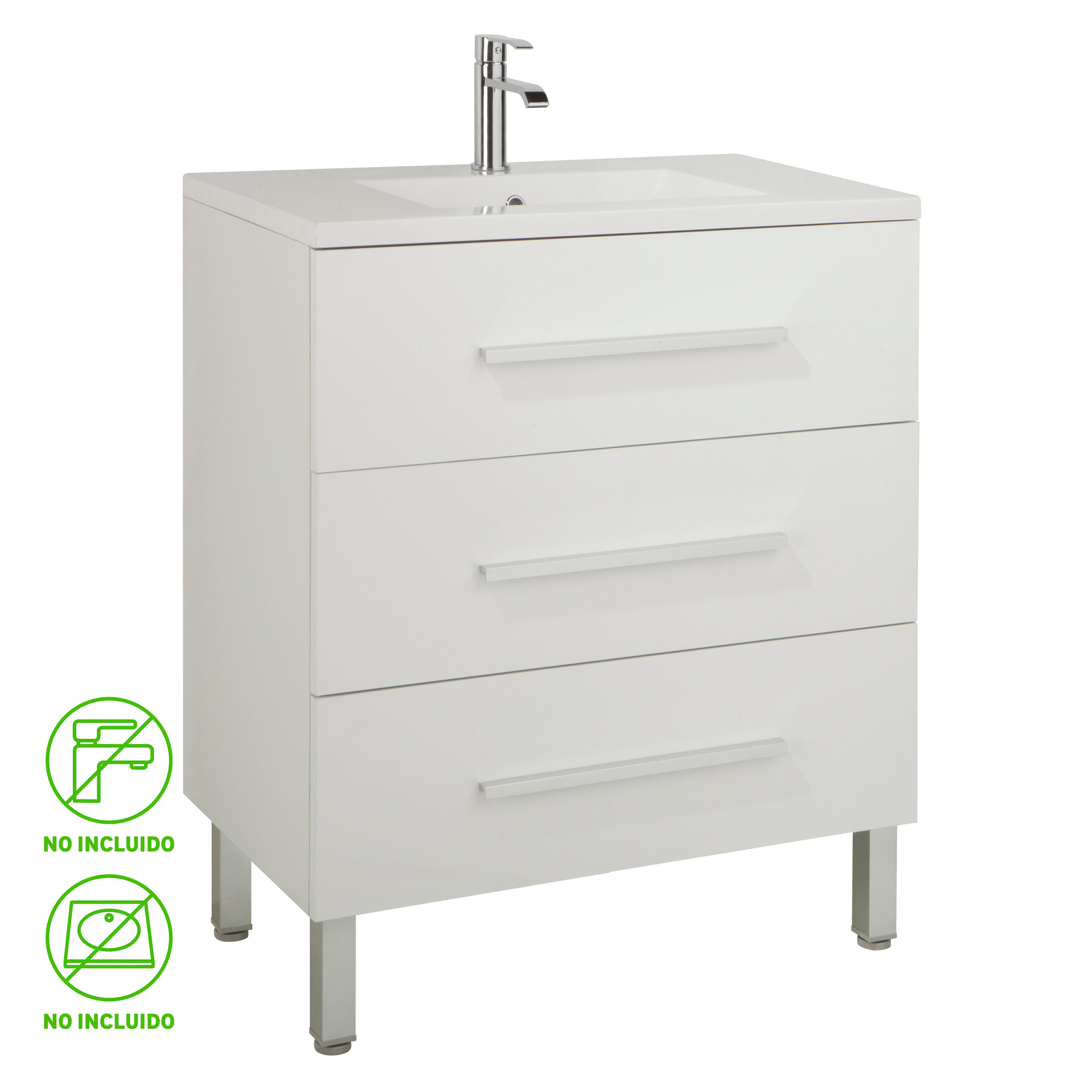 Mueble de baño madrid blanco 70x45 cm