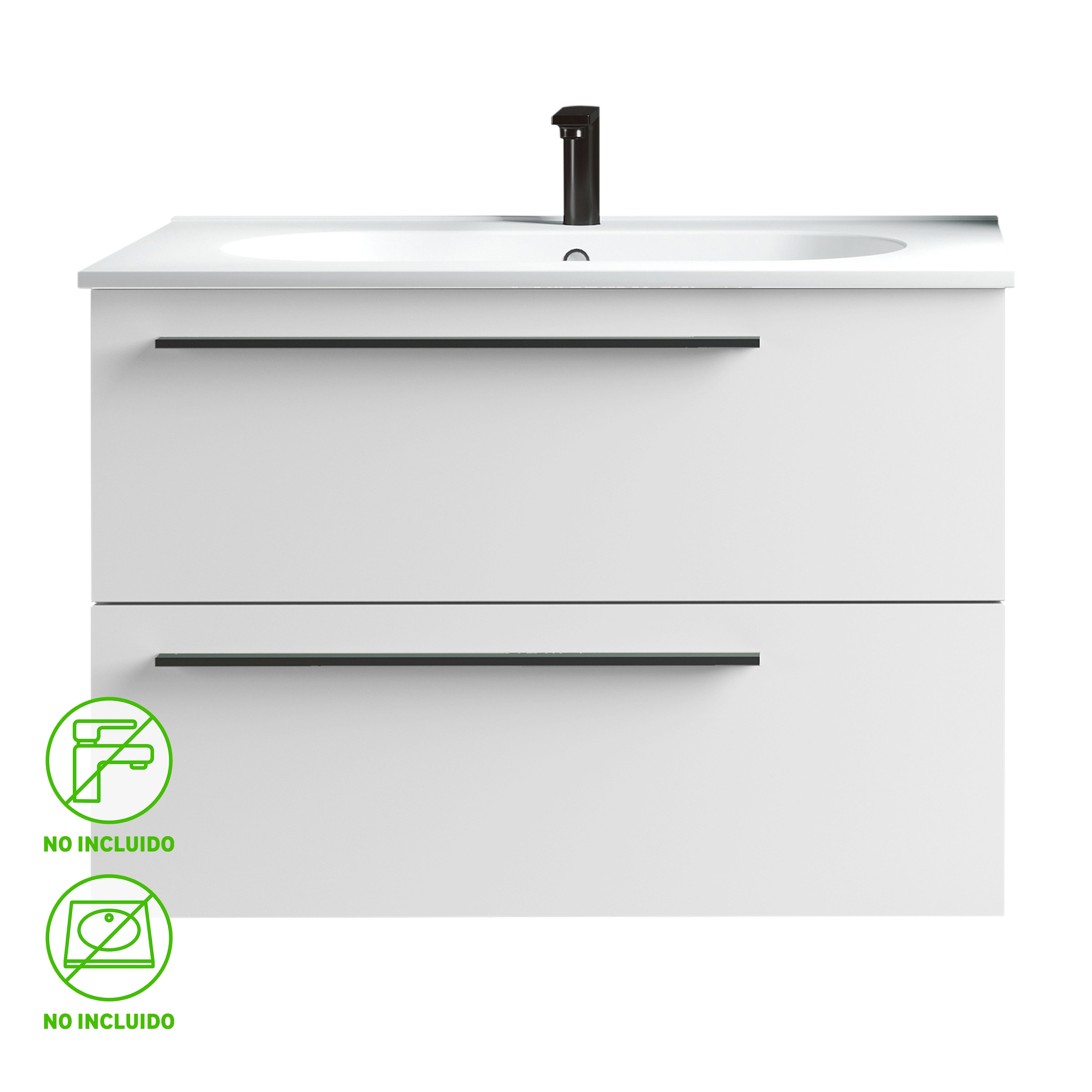 Mueble de baño mia blanco 80x45 cm (lavabo no incluido)