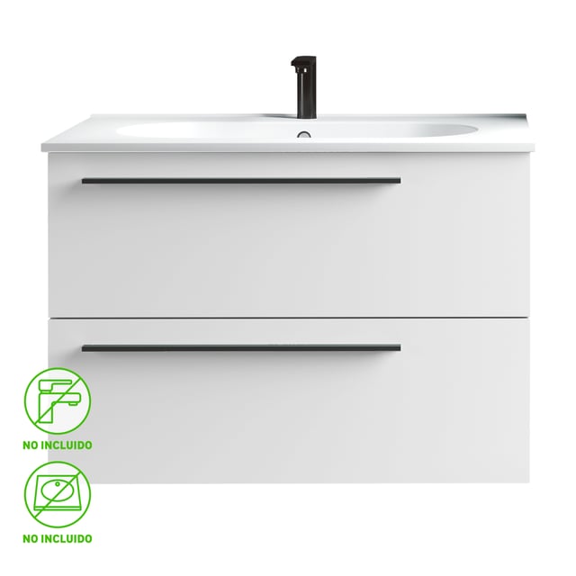 Mueble de baño Mia blanco 80x45 cm (lavabo no incluido)