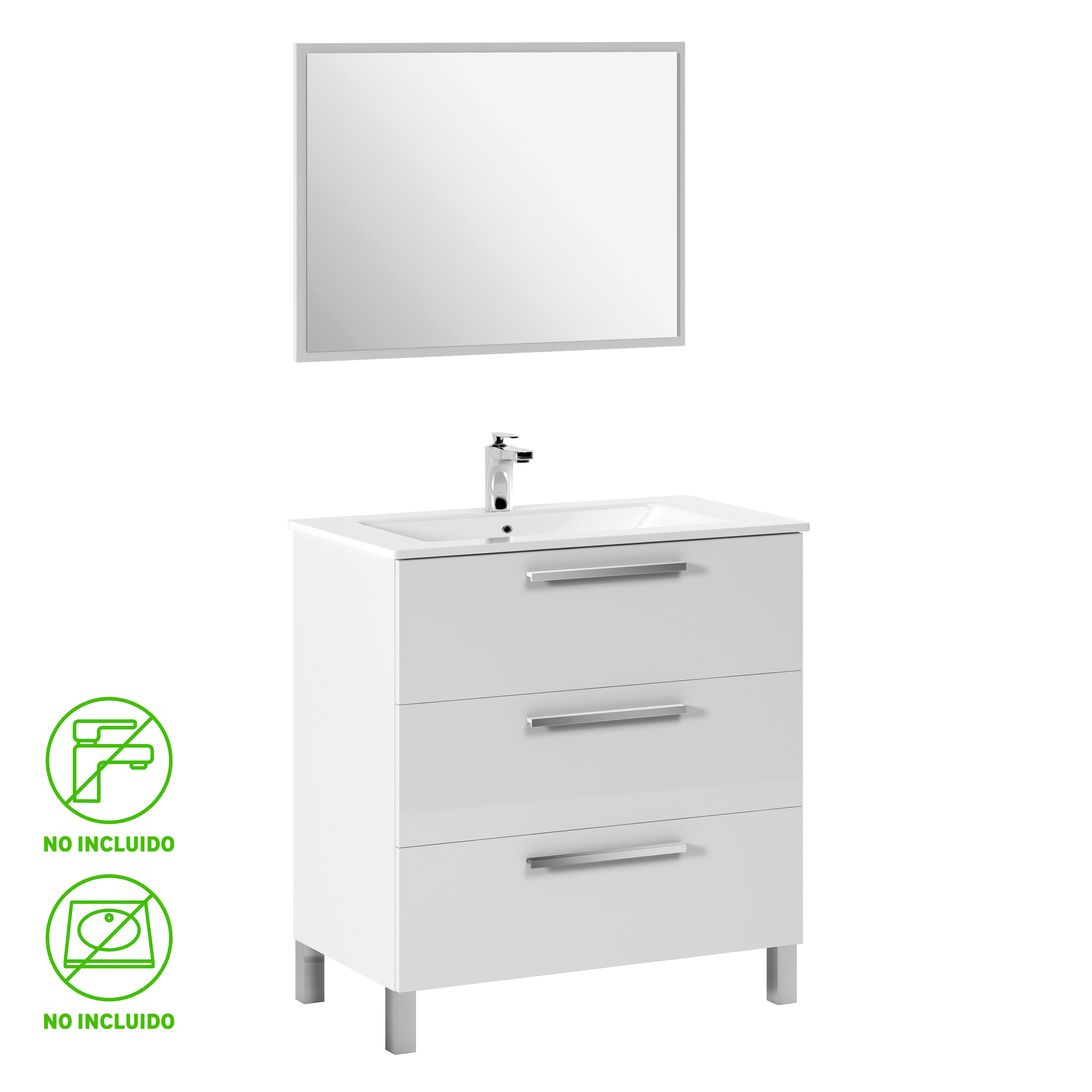 Mueble de baño athena blanco 80x45 cm