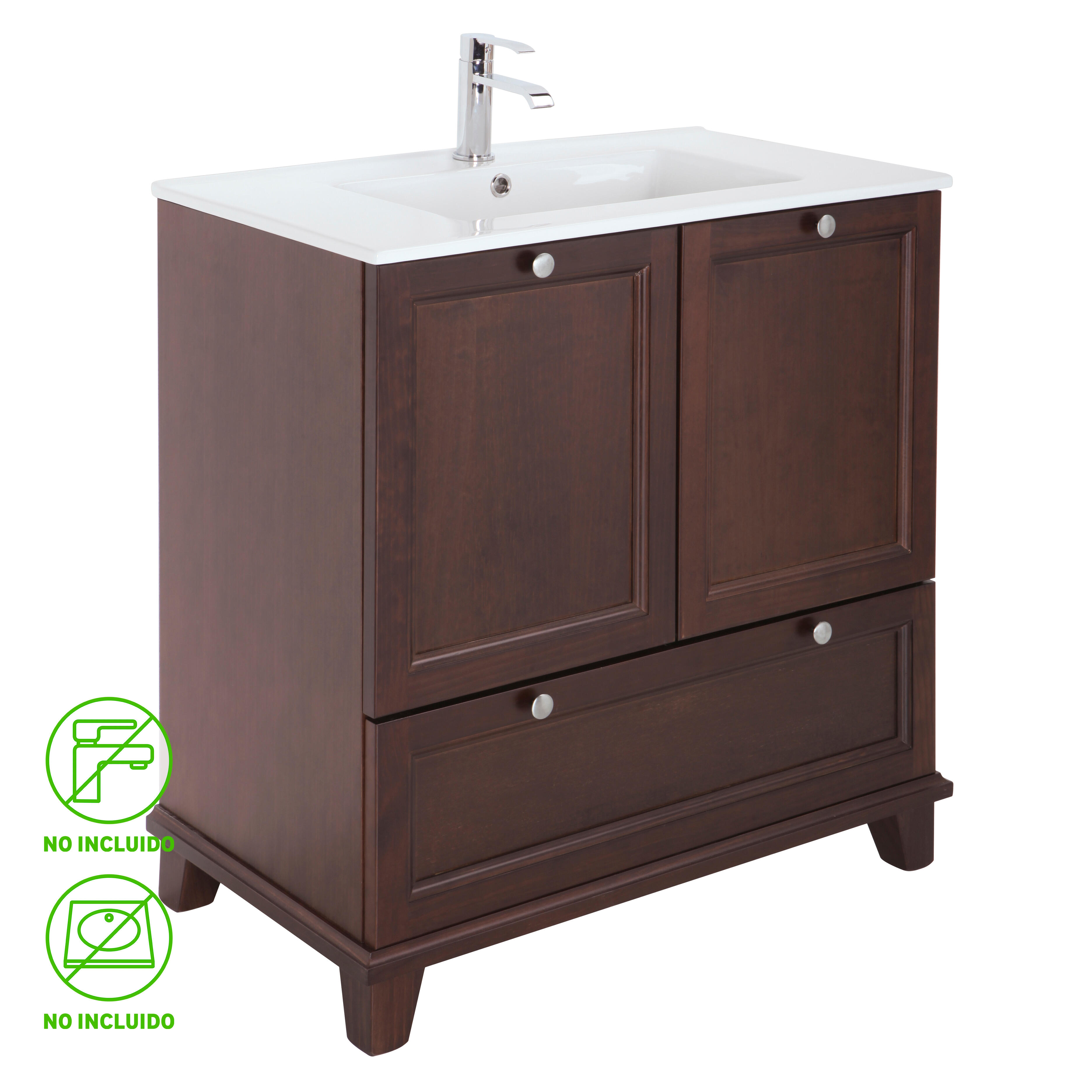 Mueble de baño unike nogal 85x45 cm