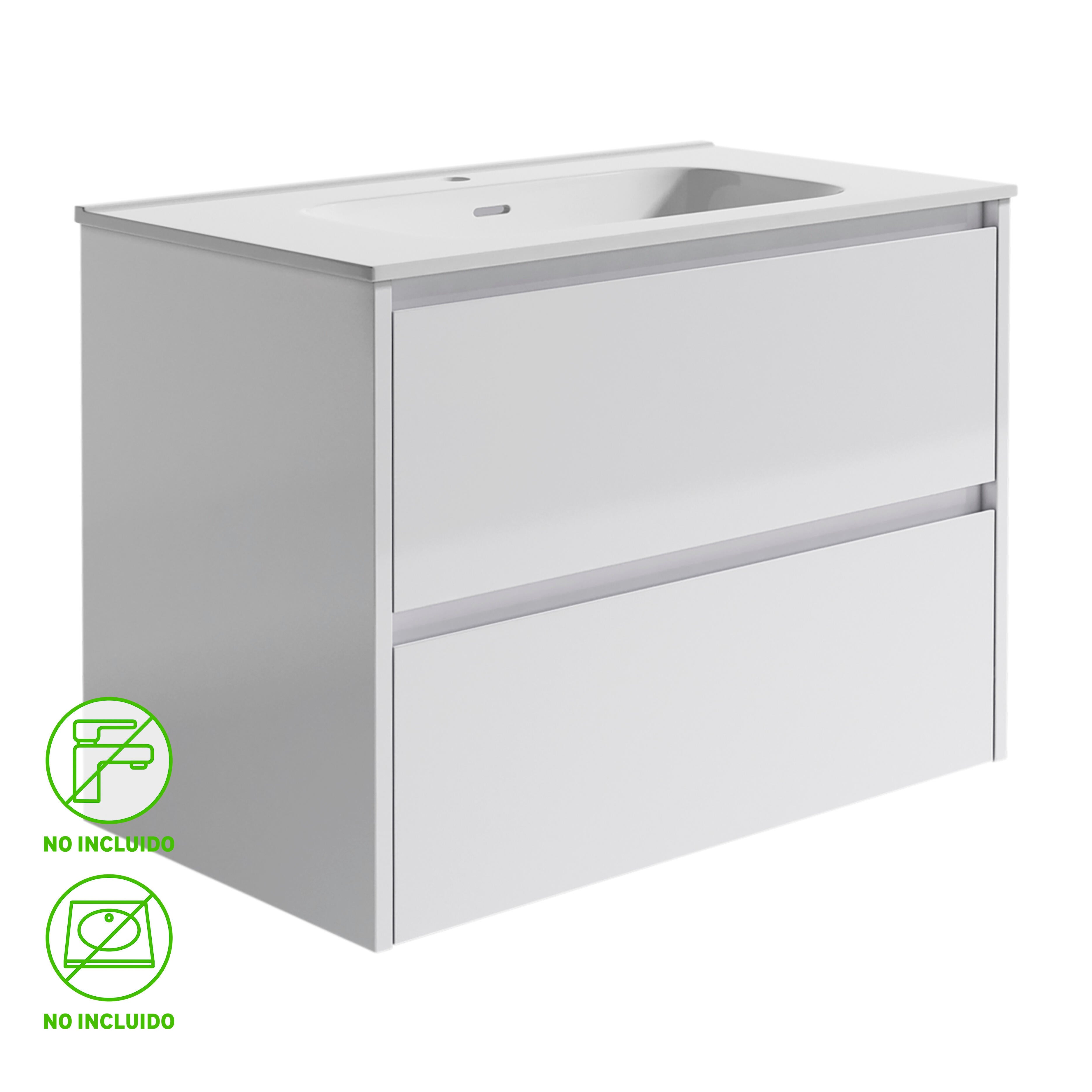 Mueble de baño moon blanco 80x48 cm (lavabo no incluido)