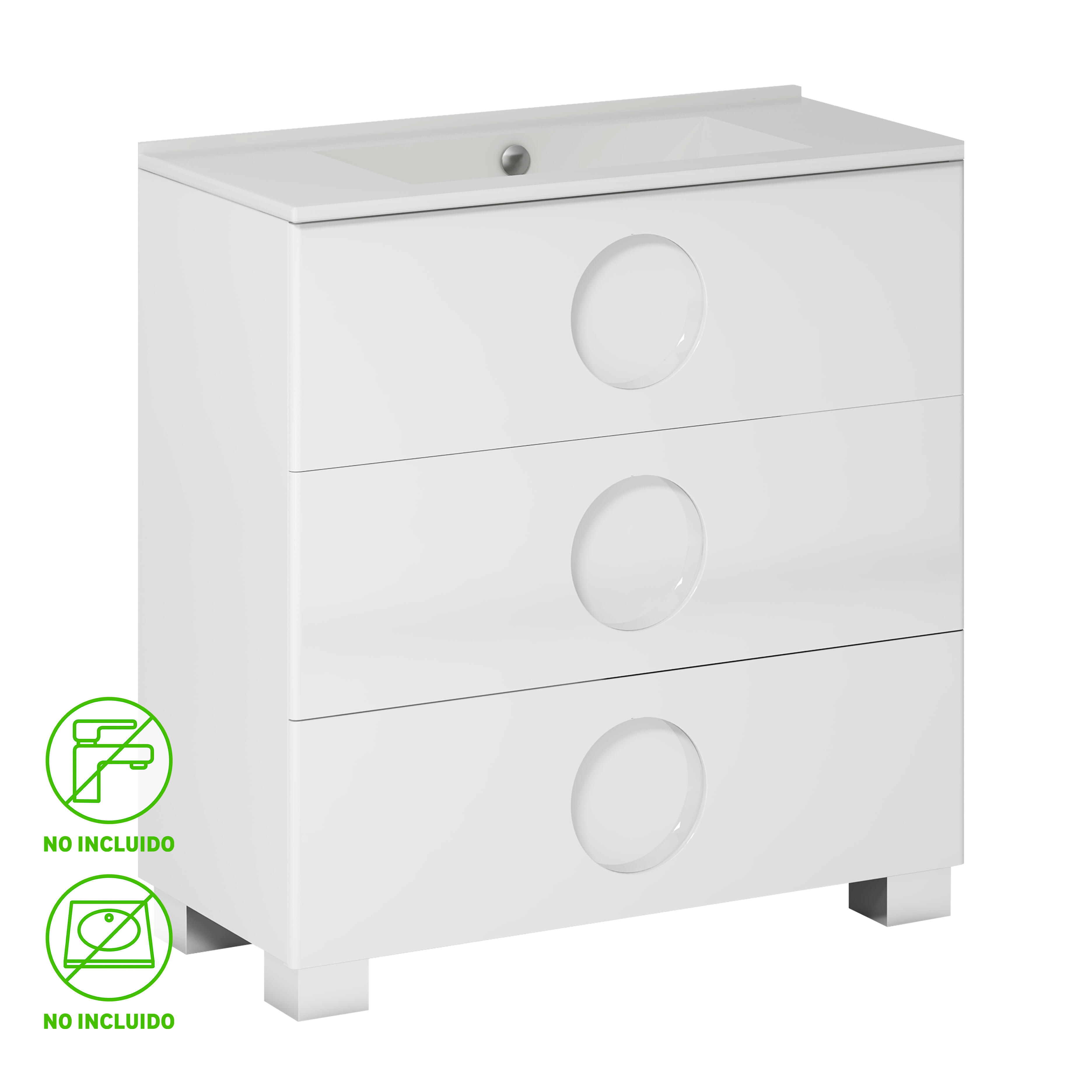 Mueble de baño sphere blanco 80x45 cm
