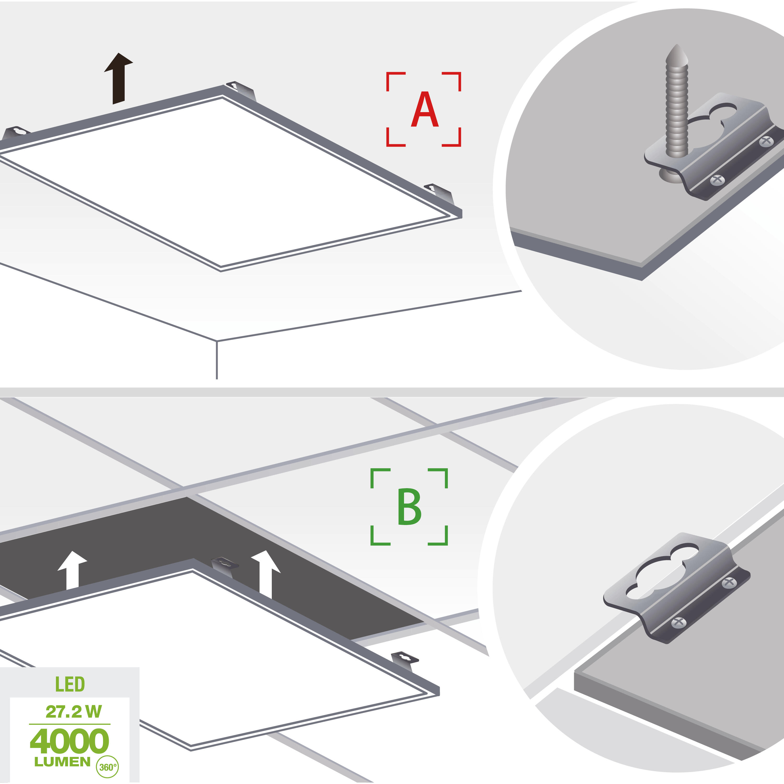Panel LED Anvik IP20 60 cm 4000 lm Inspire - 19