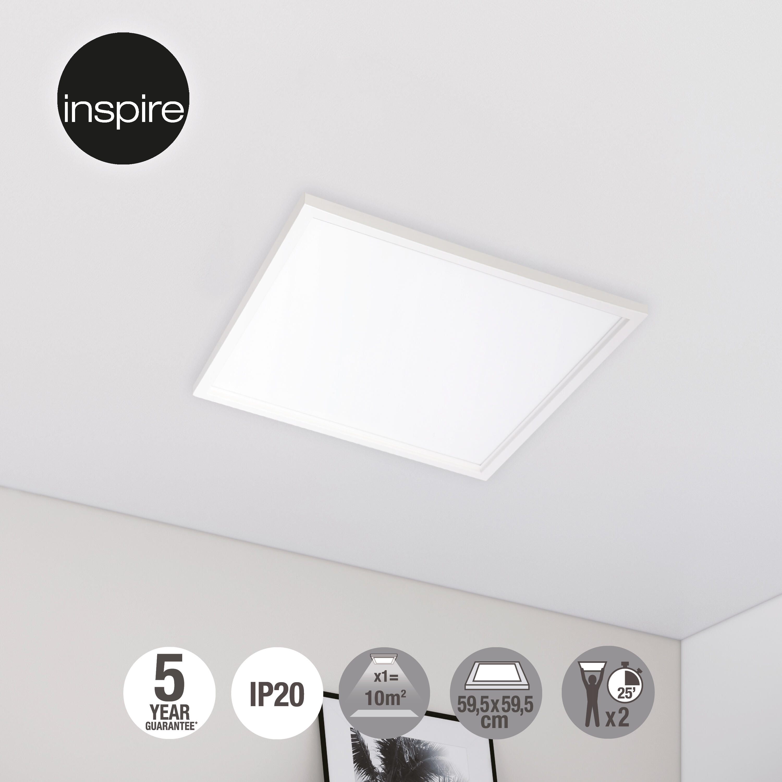 Panel LED Anvik IP20 60 cm 4000 lm Inspire - 16