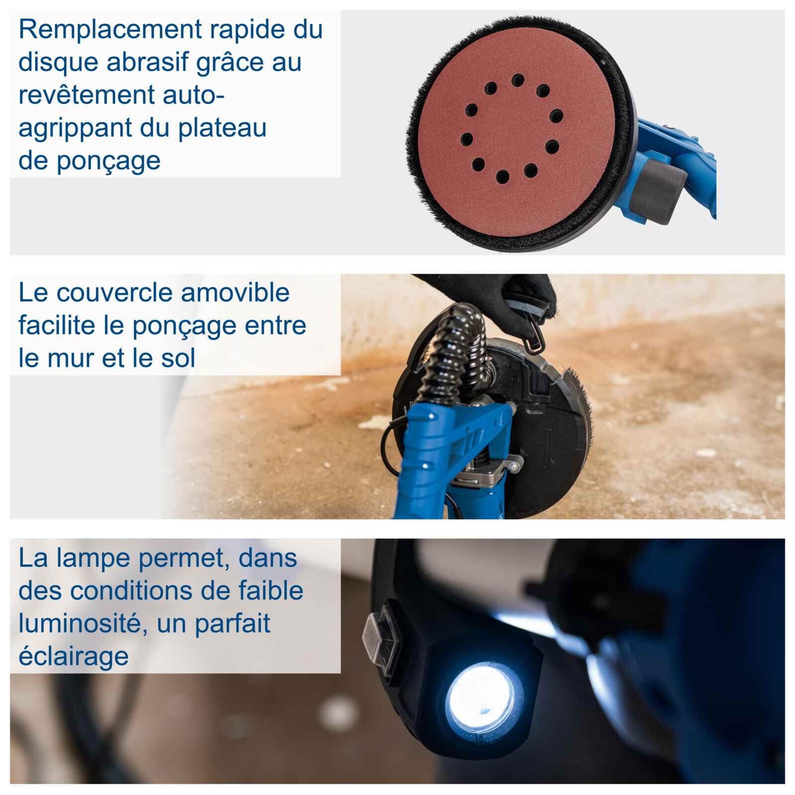 Ponceuse à plâtre téléscopique filaire SCHEPPACH Ds920x, 710 W - 5