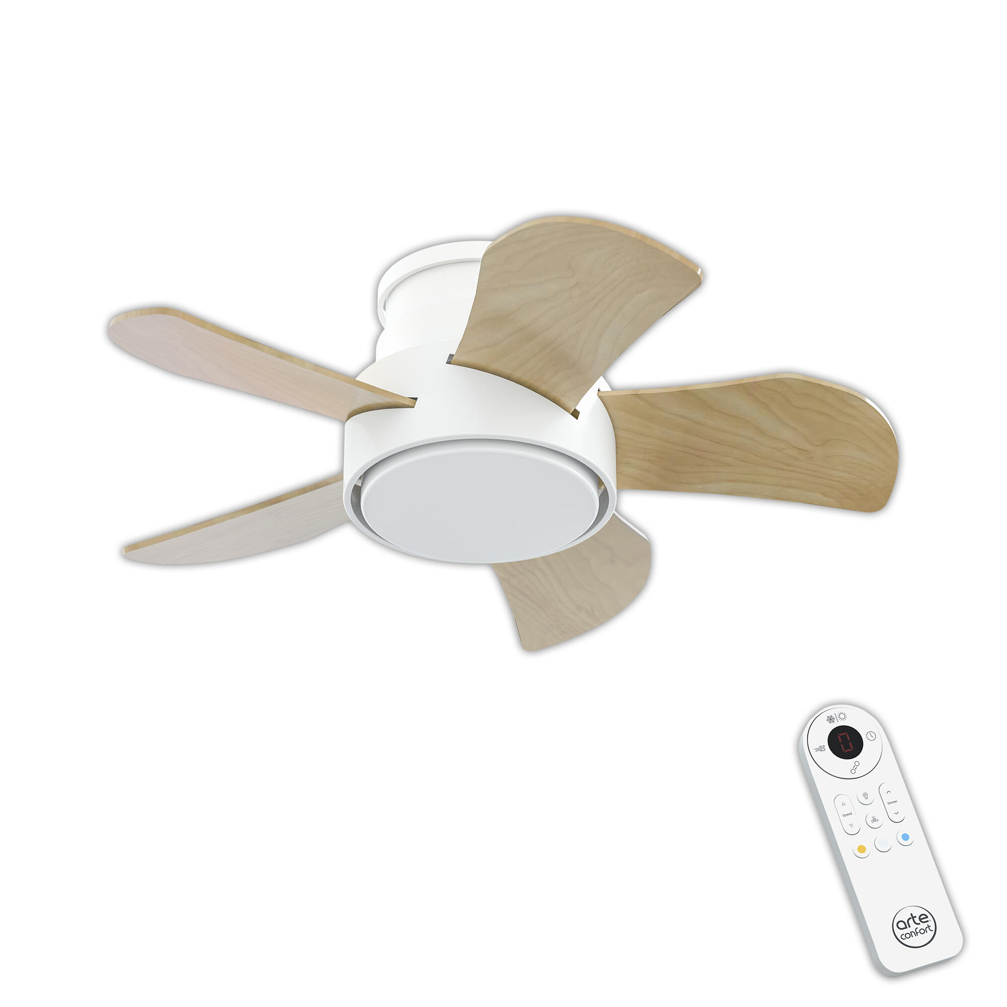 Ventilador de techo con luz silencioso DC Arte Confort Blanes blanco 71 cm - 2