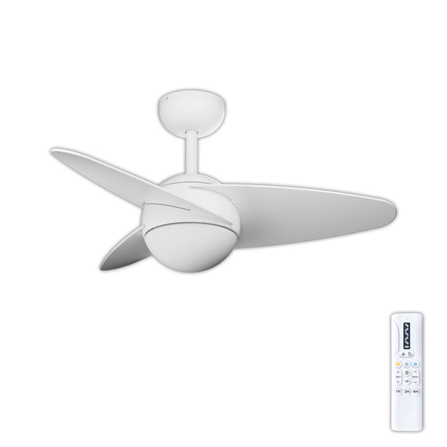 Ventilador de techo con luz silencioso DC 23W con mando ø92 cm Cacela ARTE CONFORT blanco luz CCT 3 aspas| 6 velocidades| modo verano/invierno| brisa| temporizador| recomendado para <13m²