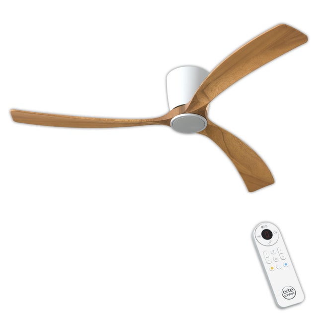 Ventilador de techo con luz silencioso DC 27W con mando ø122 cm Sky ARTE CONFORT blanco luz CCT 3 aspas| 6 velocidades| modo verano/invierno| brisa| temporizador| recomendado de 13 a 20m²