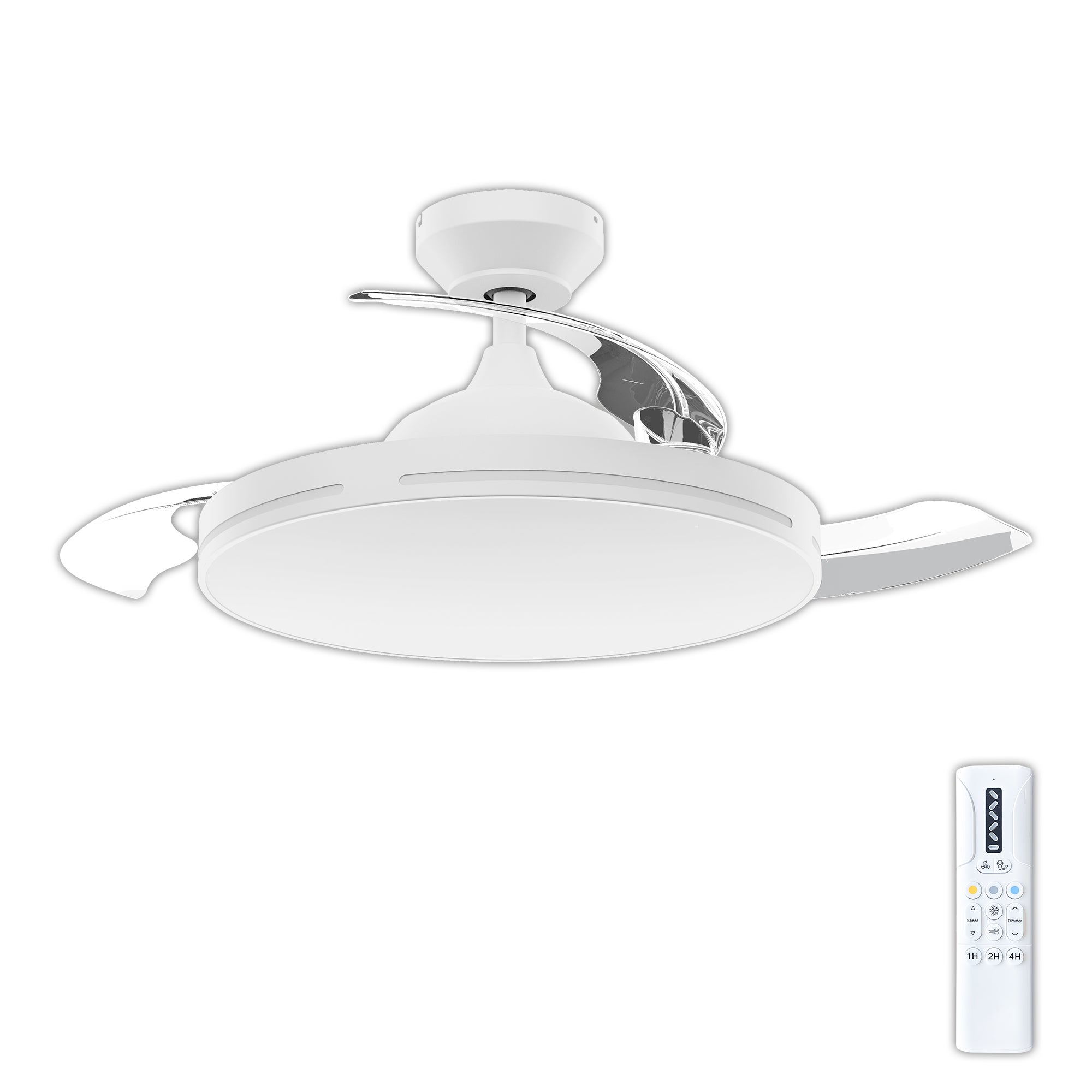 Ventilador de techo con luz motor dc tania blanco 107 cm color luz regulable