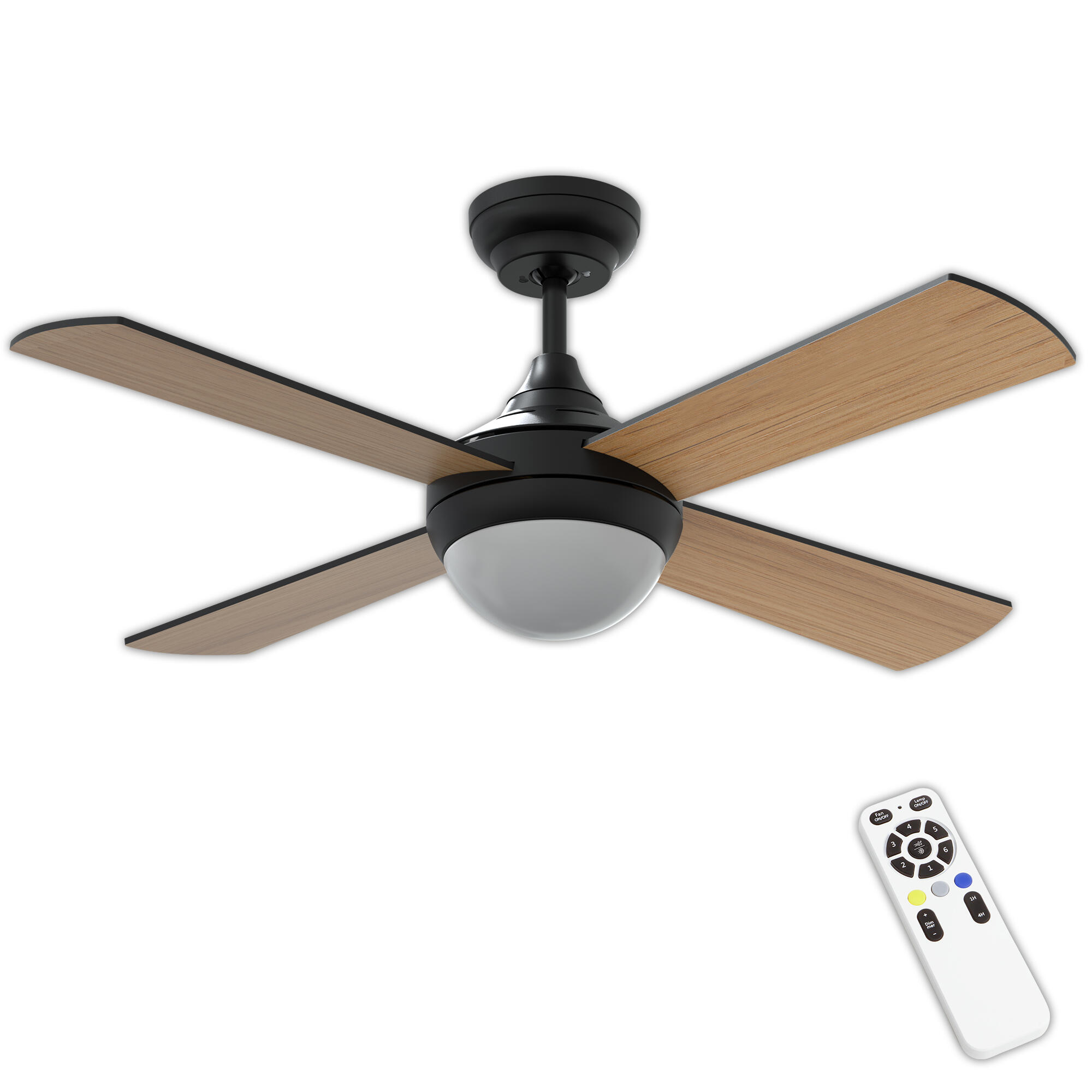 Ventilador de techo con luz silencioso DC Arte Confort Megia negro 122 cm - 2