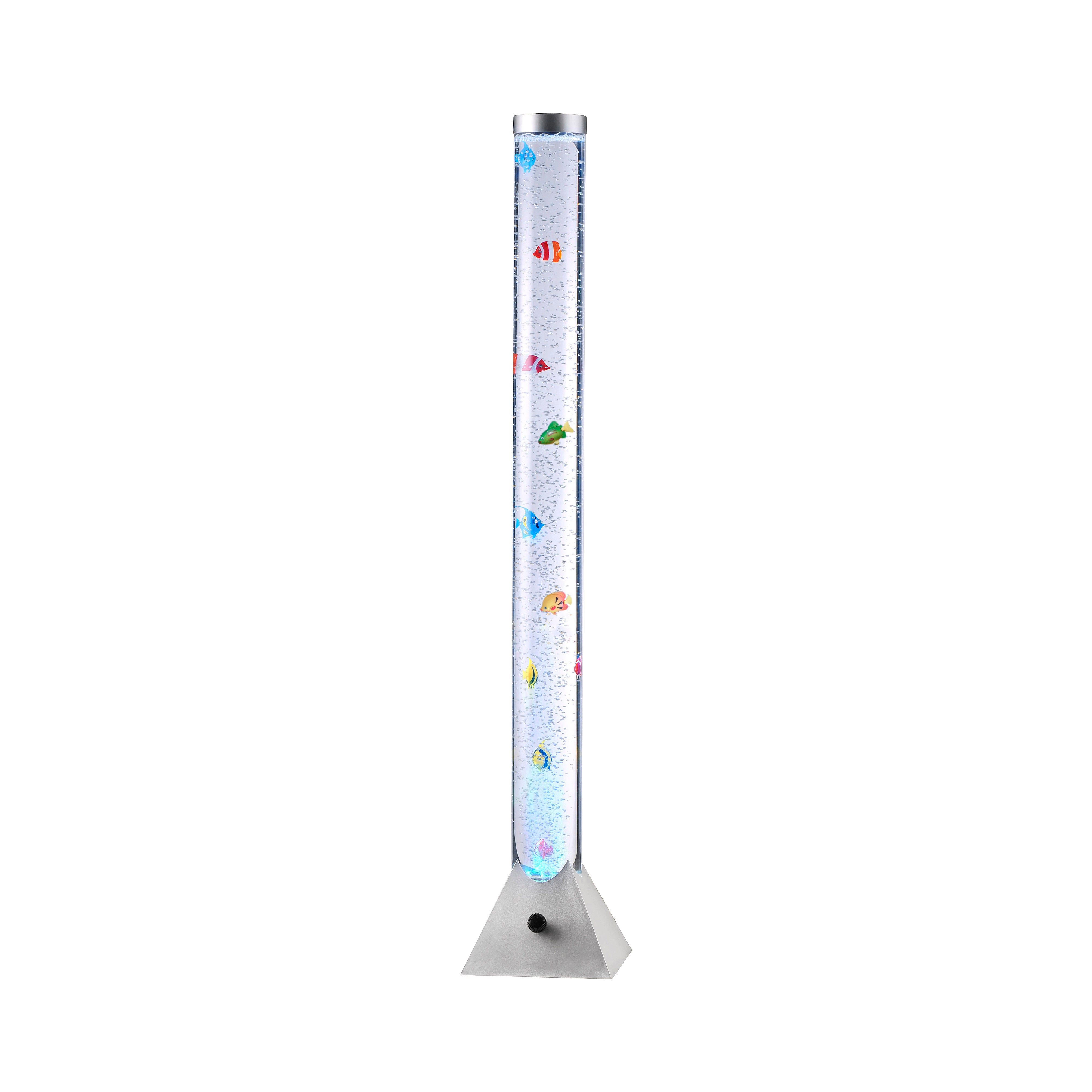 Lámpara de pie led ava peces gris rgb 120 cm de alto