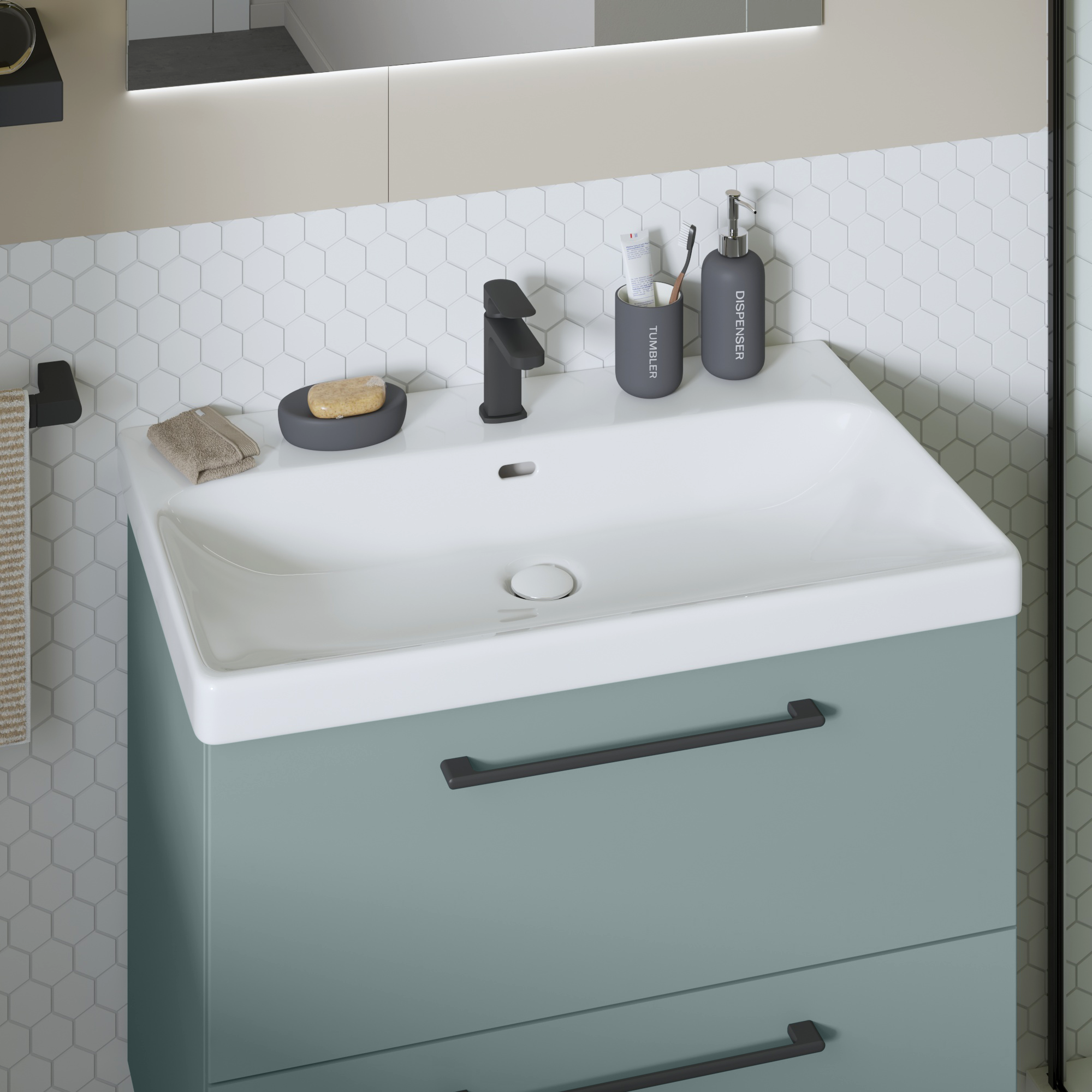 Plan simple vasque Remix Céramique l.76.3 x P.49,7cm/vidage inclus - 6