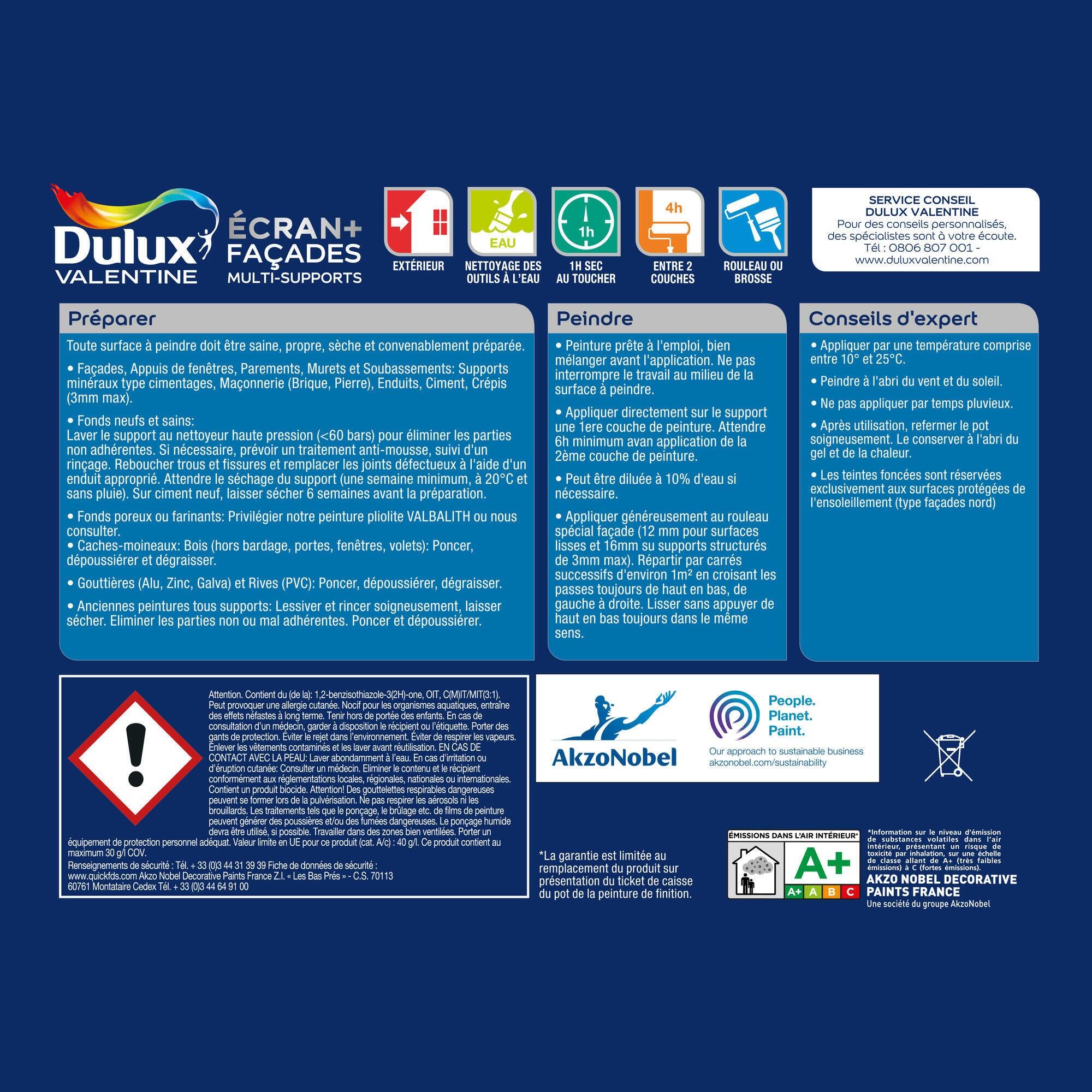 Peinture extérieure façade Ecran + DULUX VALENTINE ton pierre mat 2.5L - 4