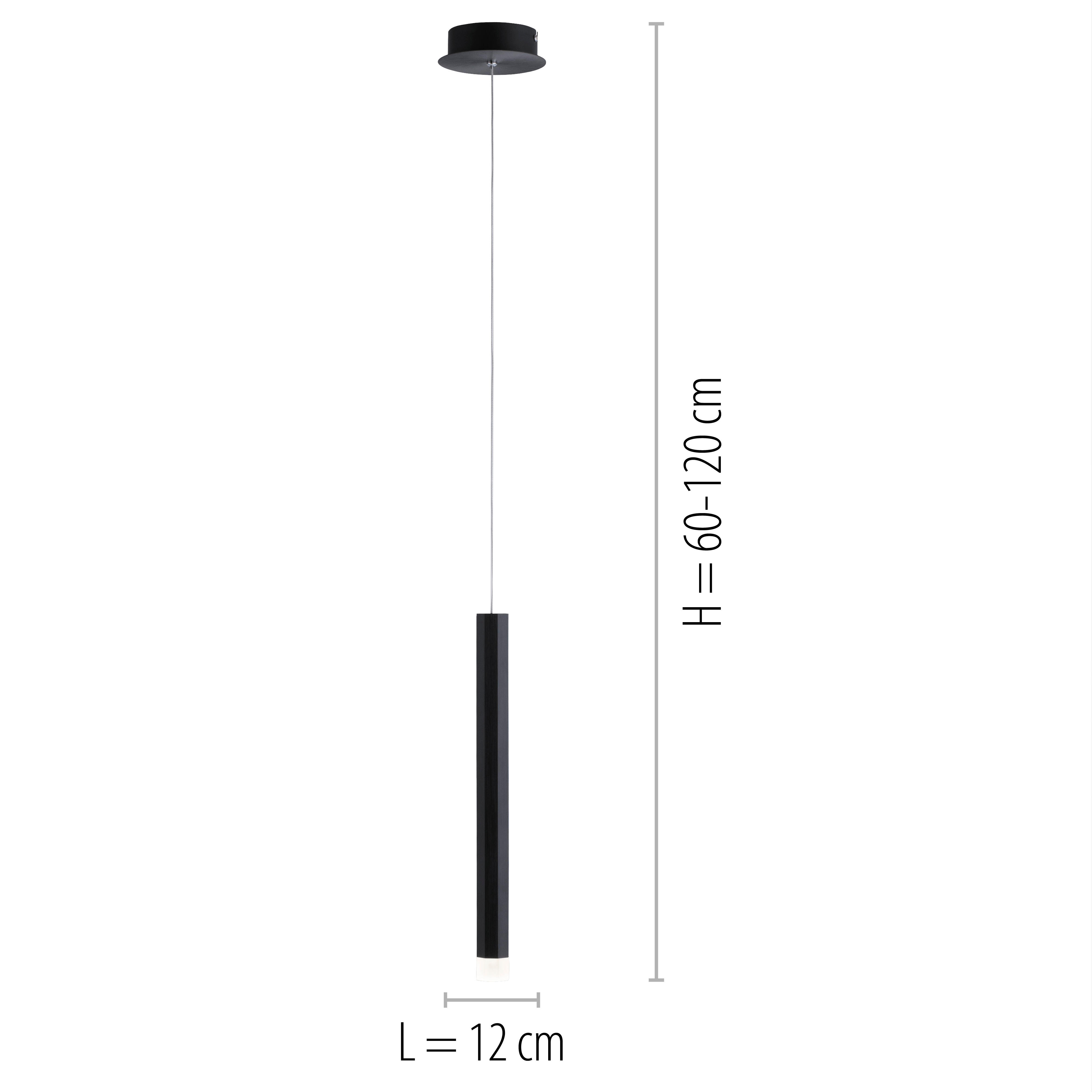 Lámpara de techo colgante negro 1 luz LED Bruno ø12 cm y 15 cm de ancho - 6
