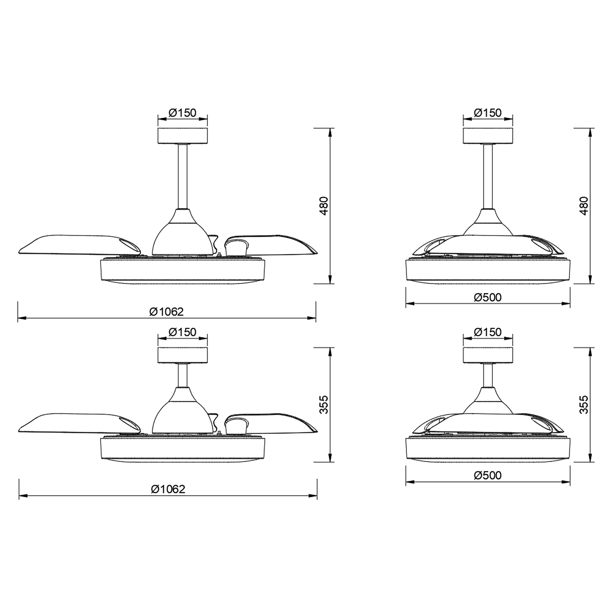 Ventilador de techo con luz silencioso DC 30W con mando ø106.2 cm Coin MANTRA marrón luz CCT 3 aspas retráctiles tipo lámpara| 8 velocidades| modo verano/invierno| brisa| recomendado de 13 a 20m² - 8