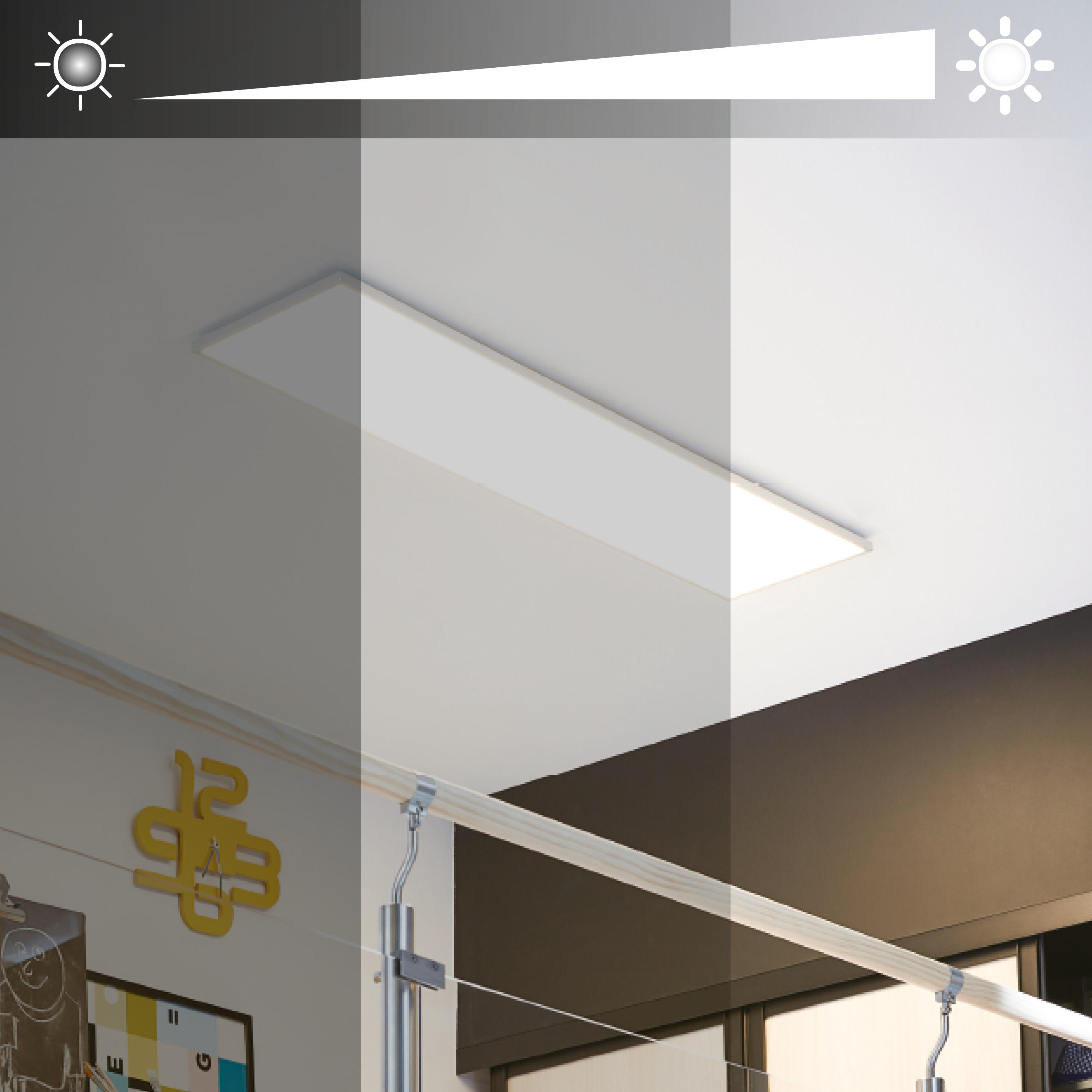 Panel LED Gdańsk biały 30 x 120 cm 5400 lm Inspire - 15