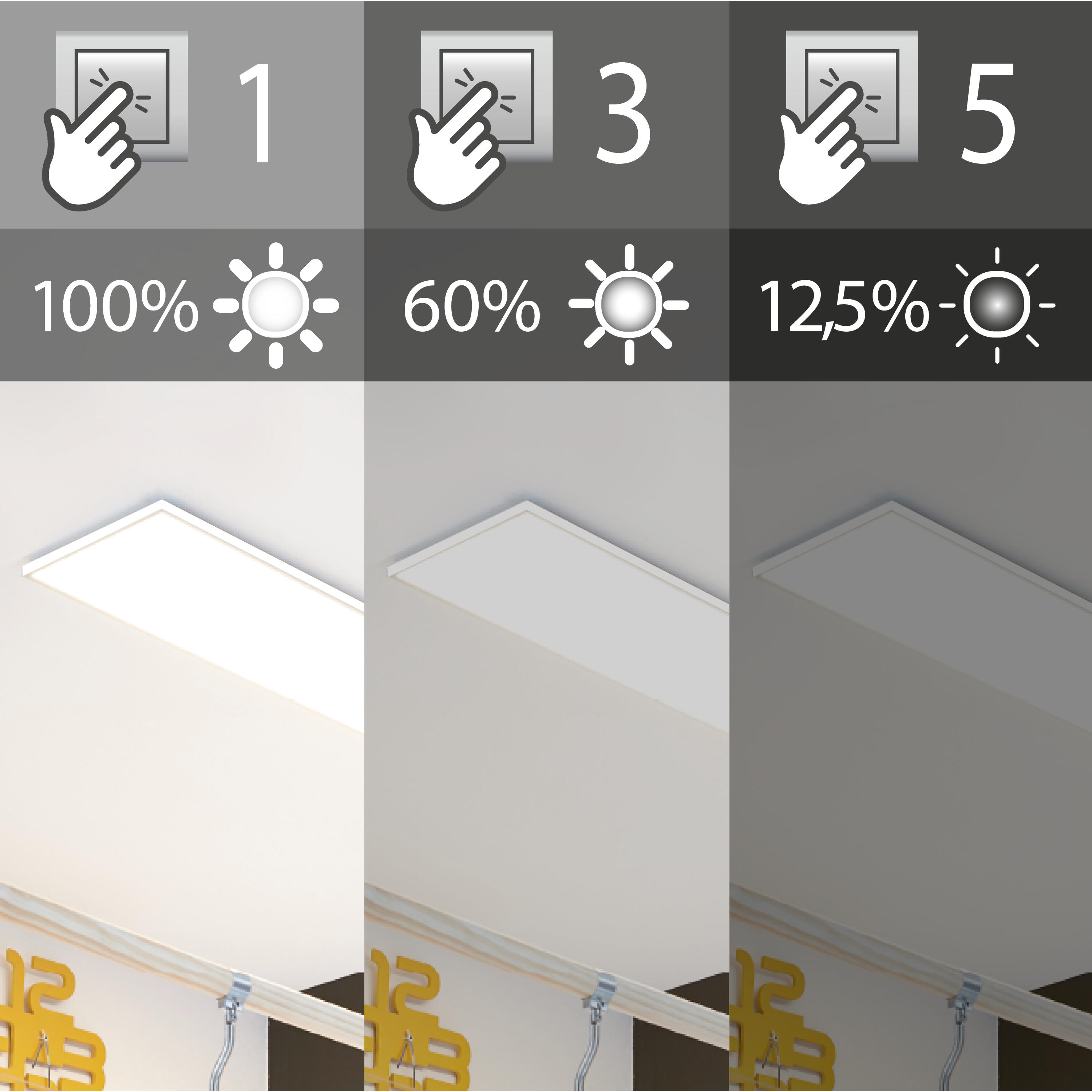 Painel led Gdansk 5800lm Click branco Inspire - 8