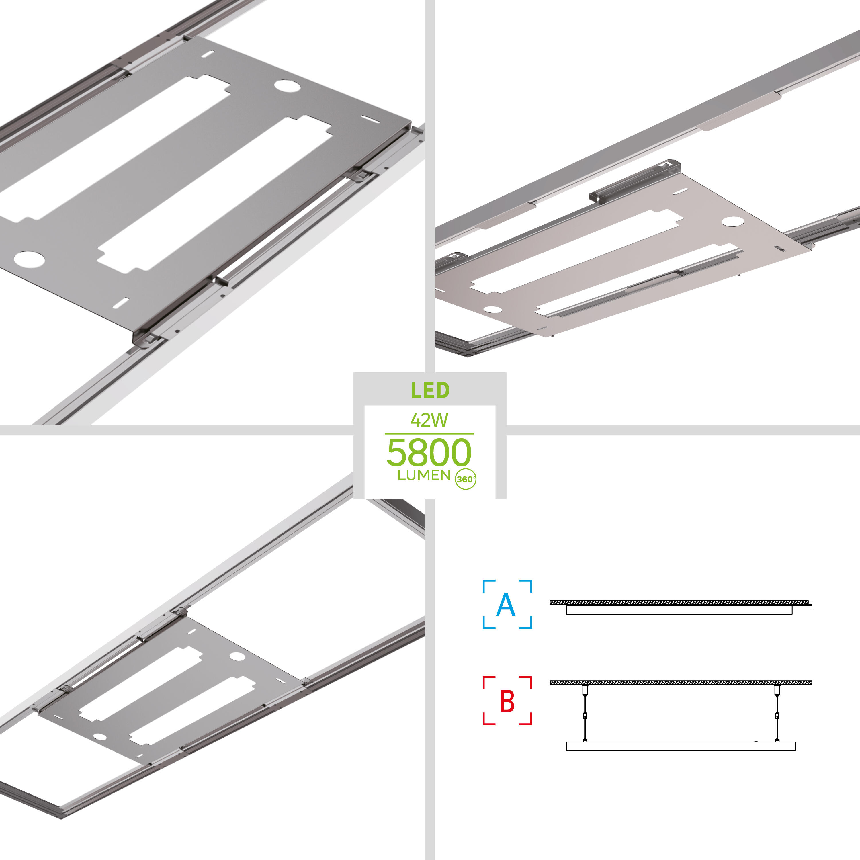 Painel led Gdansk 5800lm Click branco Inspire - 7