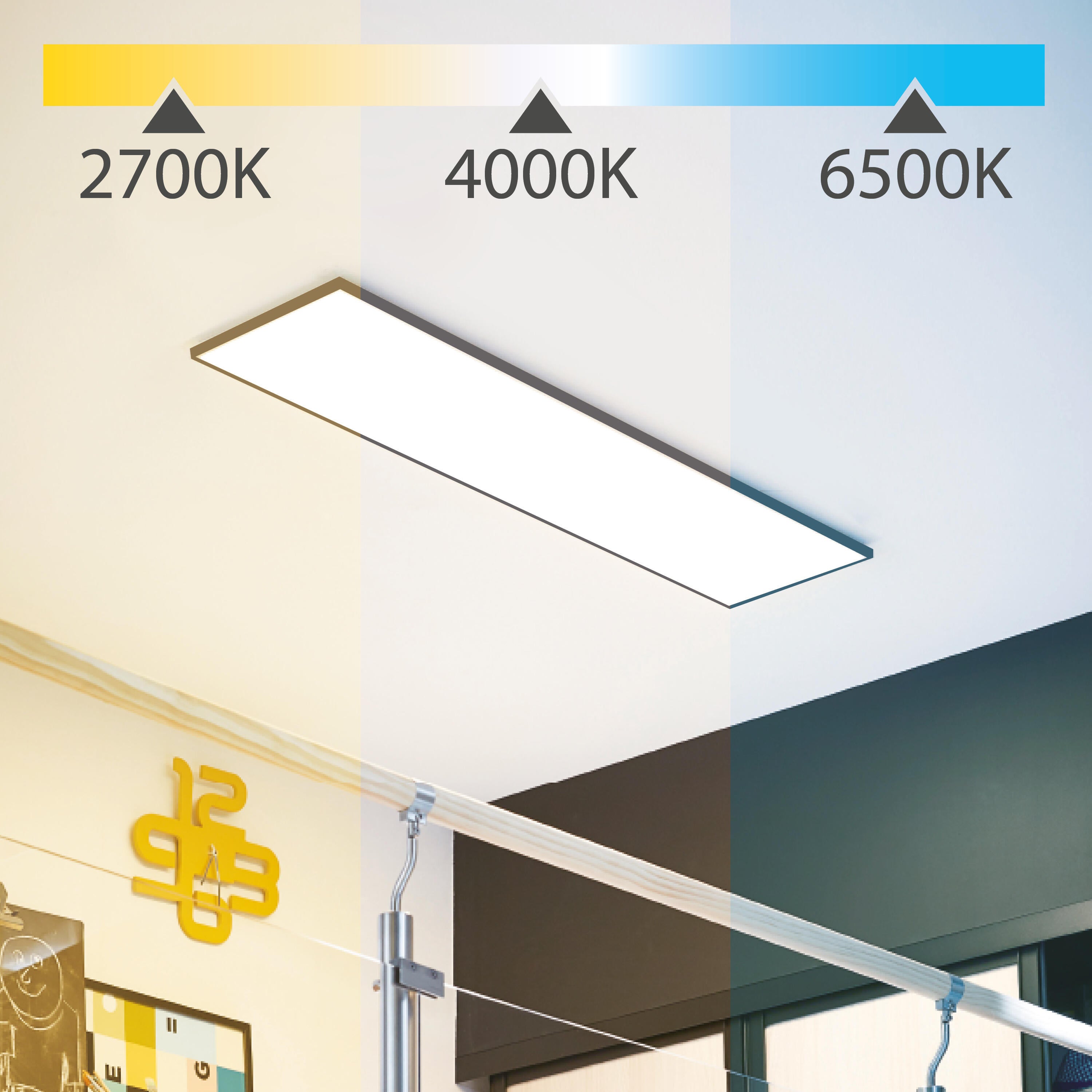 Panel LED Gdańsk czarny 30 x 120 cm 5400 lm Inspire - 13