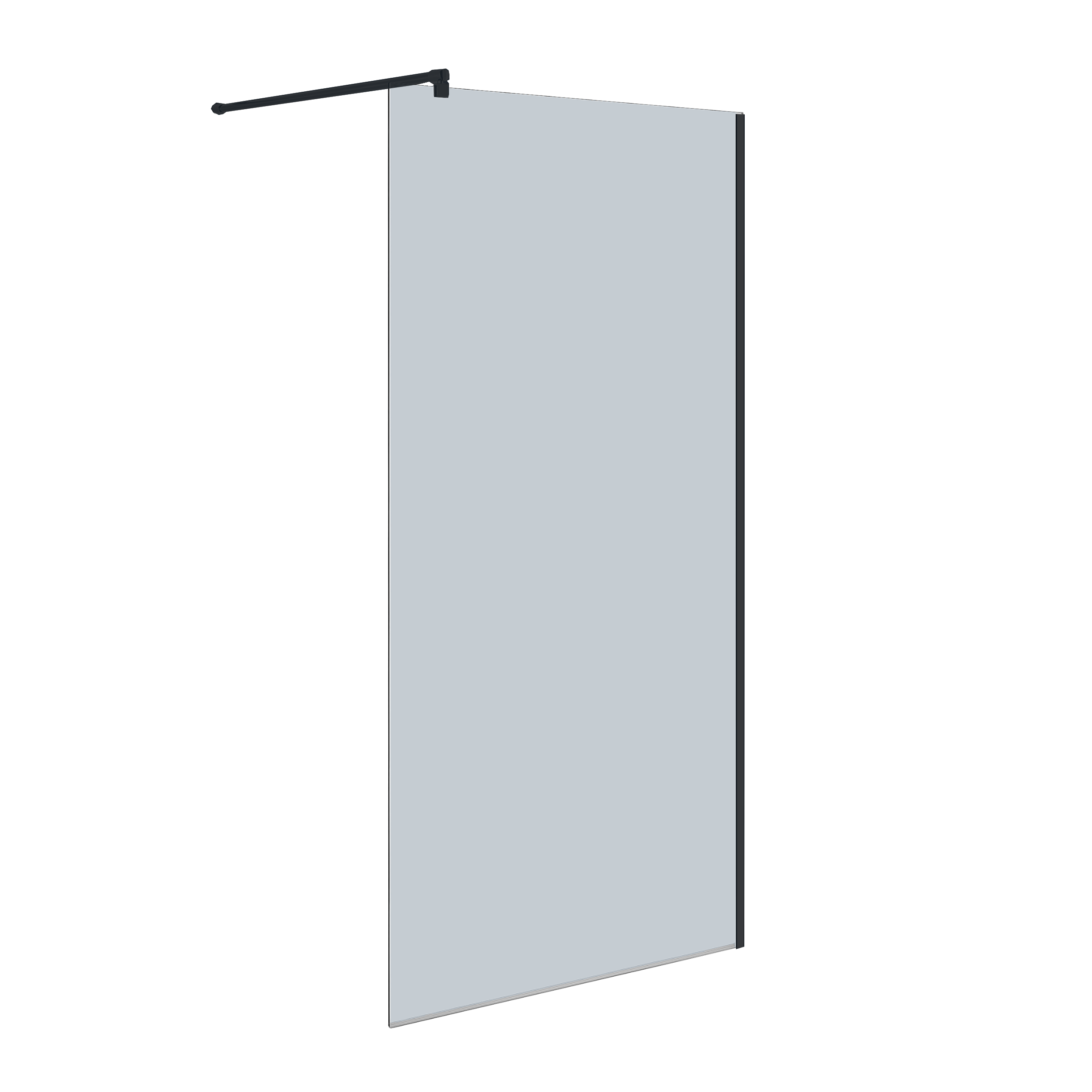 Kabina Walk-in Easy In 140x200 transparentna profil czarny Sea-Horse