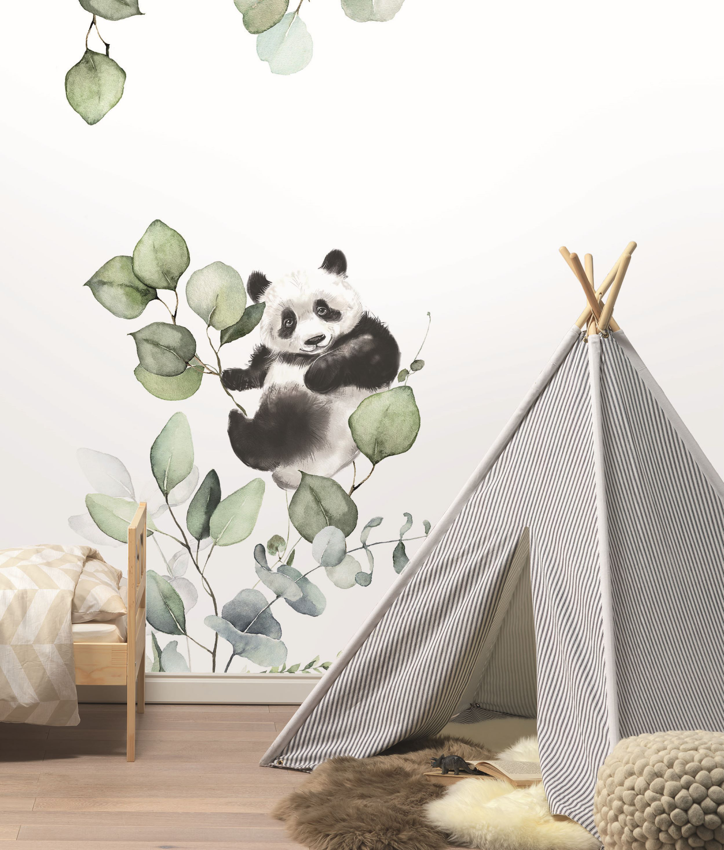 Tapeta panoramiczna dziecięca Panda Midi 159 x 280 cm