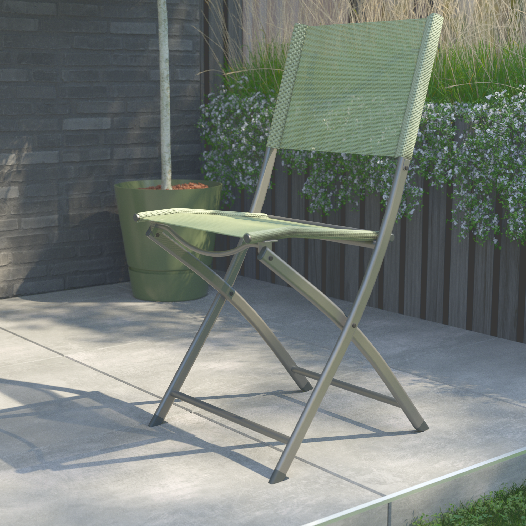 Chaise de jardin NATERIAL Emys en acier vert - 2