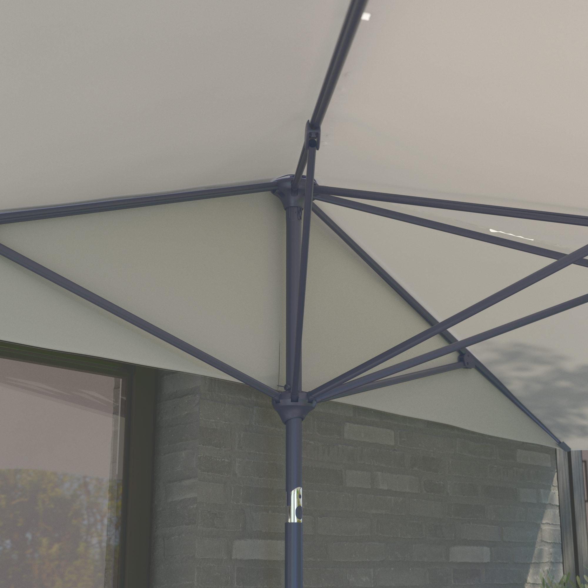 Chapéu de sol em meia lua NATERIAL ARKEA 200G 270X135CM BRANCO - 5