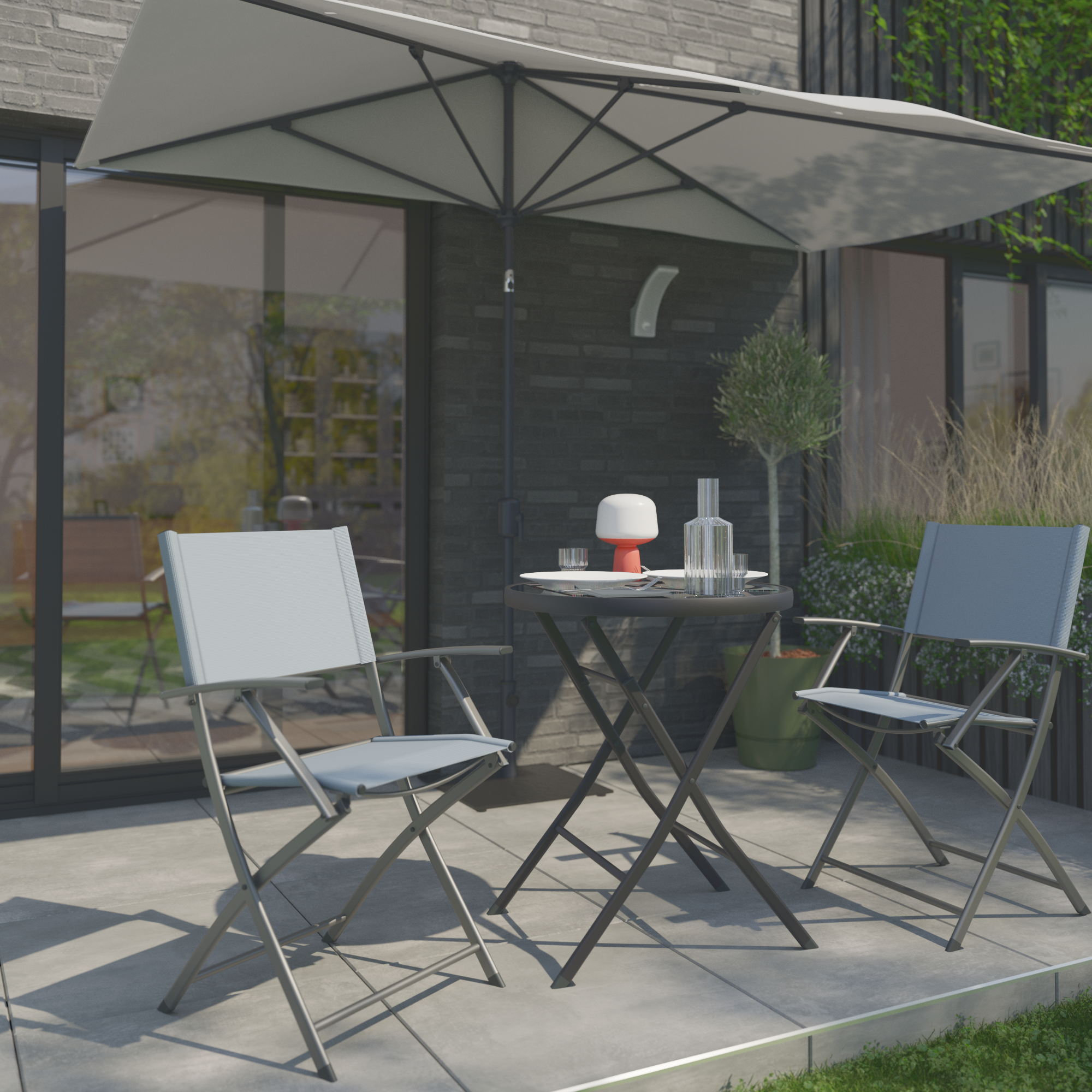 Chapéu de sol em meia lua NATERIAL ARKEA 200G 270X135CM BRANCO - 4