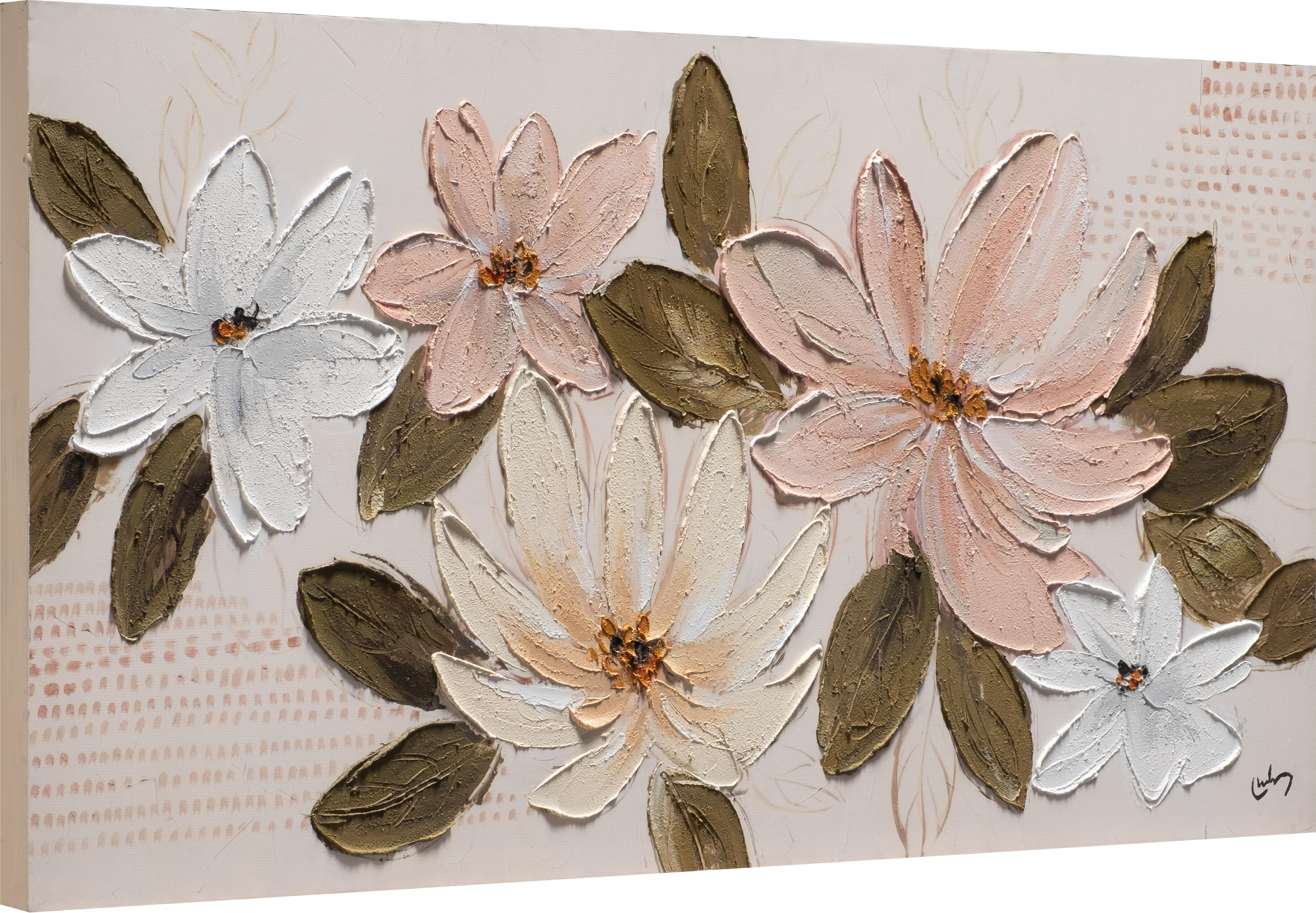 Tela pintada FLORES 60 x 120 cm - 2
