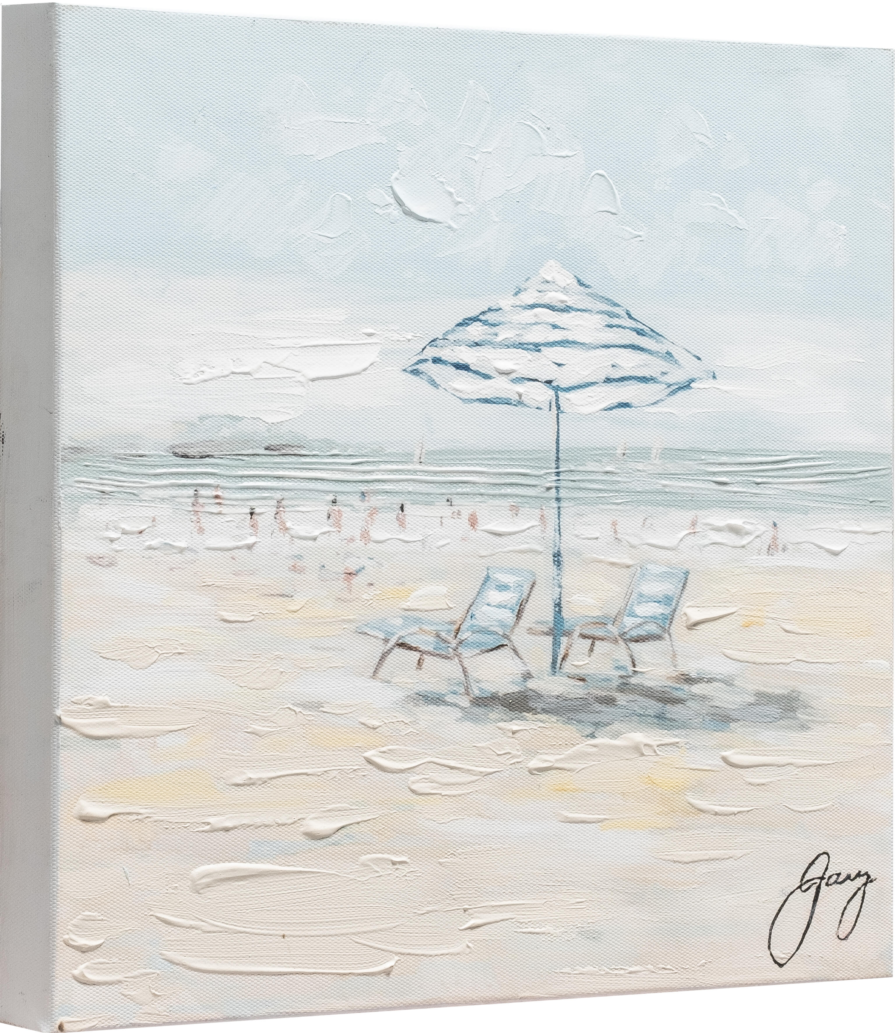 Tela pintada PRAIA 30 x 30 cm - 2