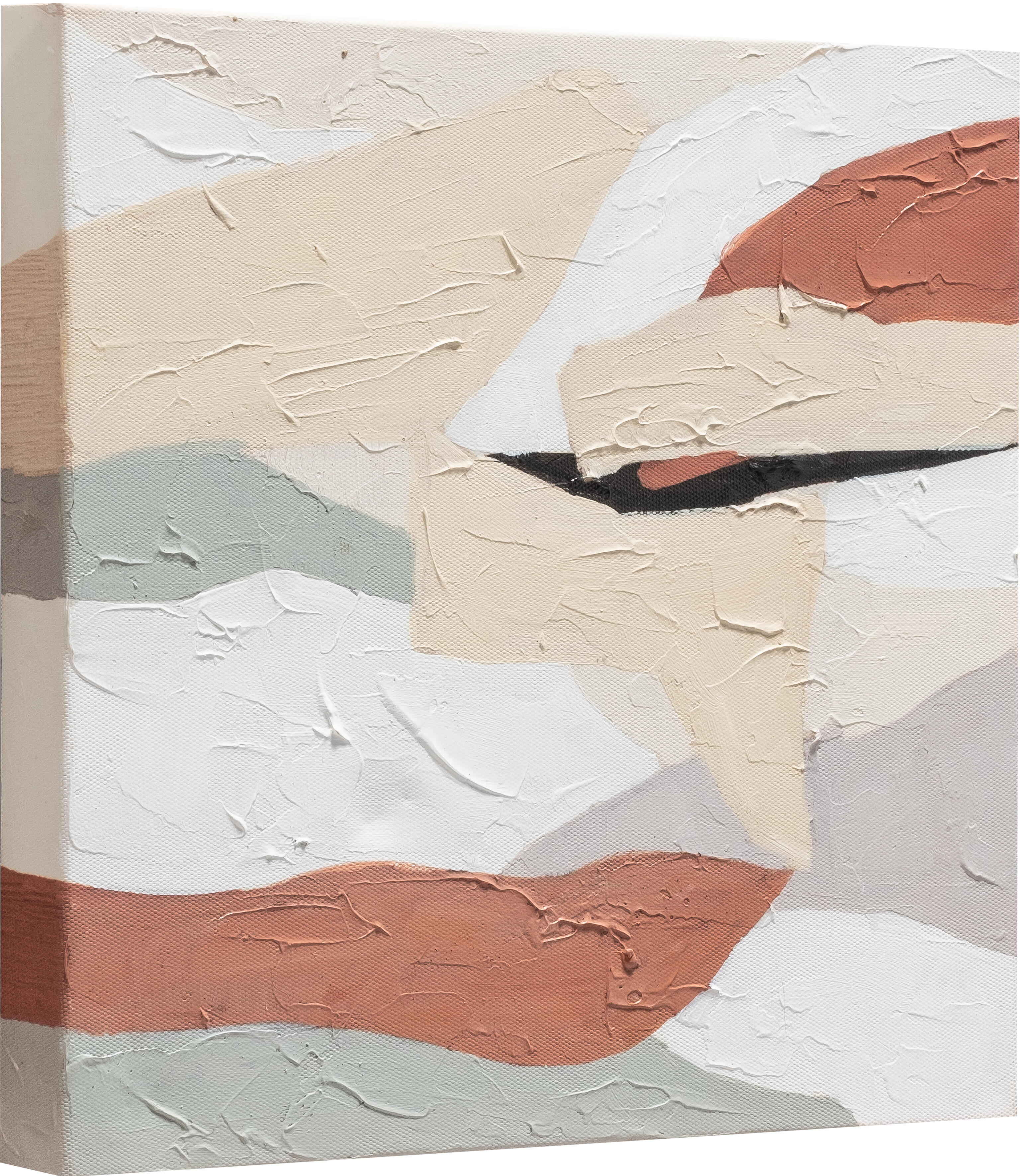 Tela pintada 30 x 30 cm ABSTRACTO LARANJA - 2