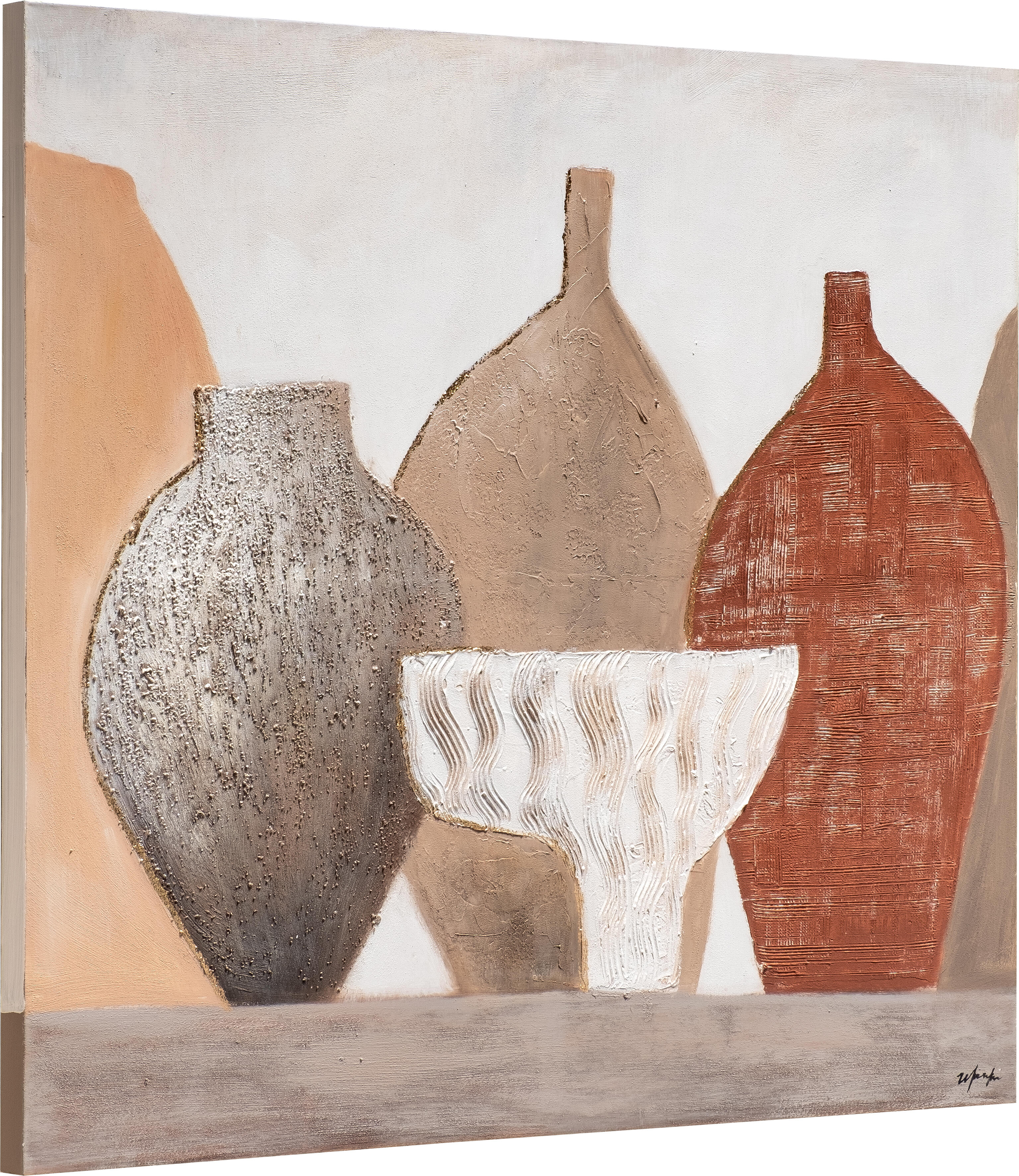 Tela pintada GARRAFAS 100 x 100 cm - 6