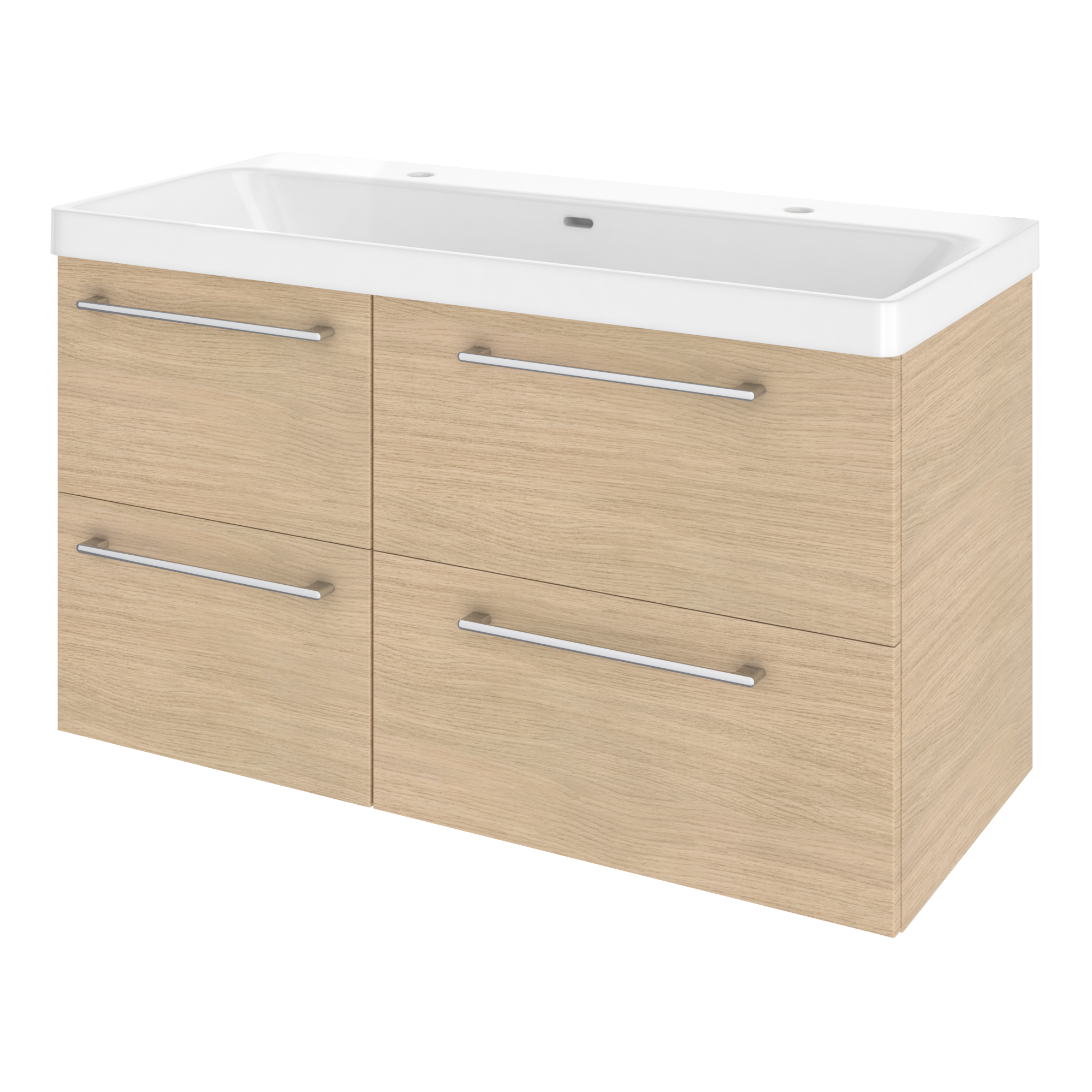 2 cajones roble de 45x28.5x46cm