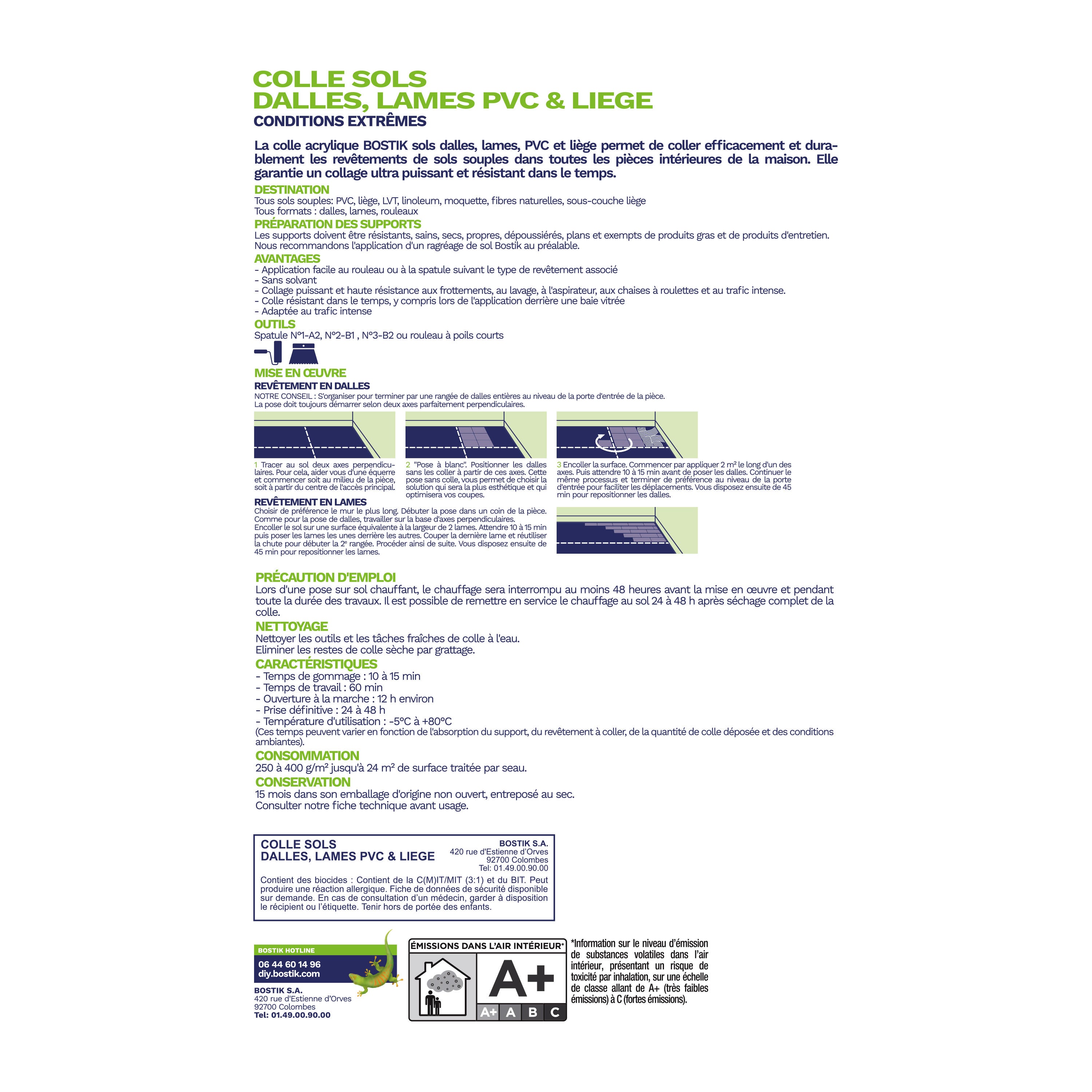 Colle pour dalles et lames PVC BOSTIK 6kg - 5