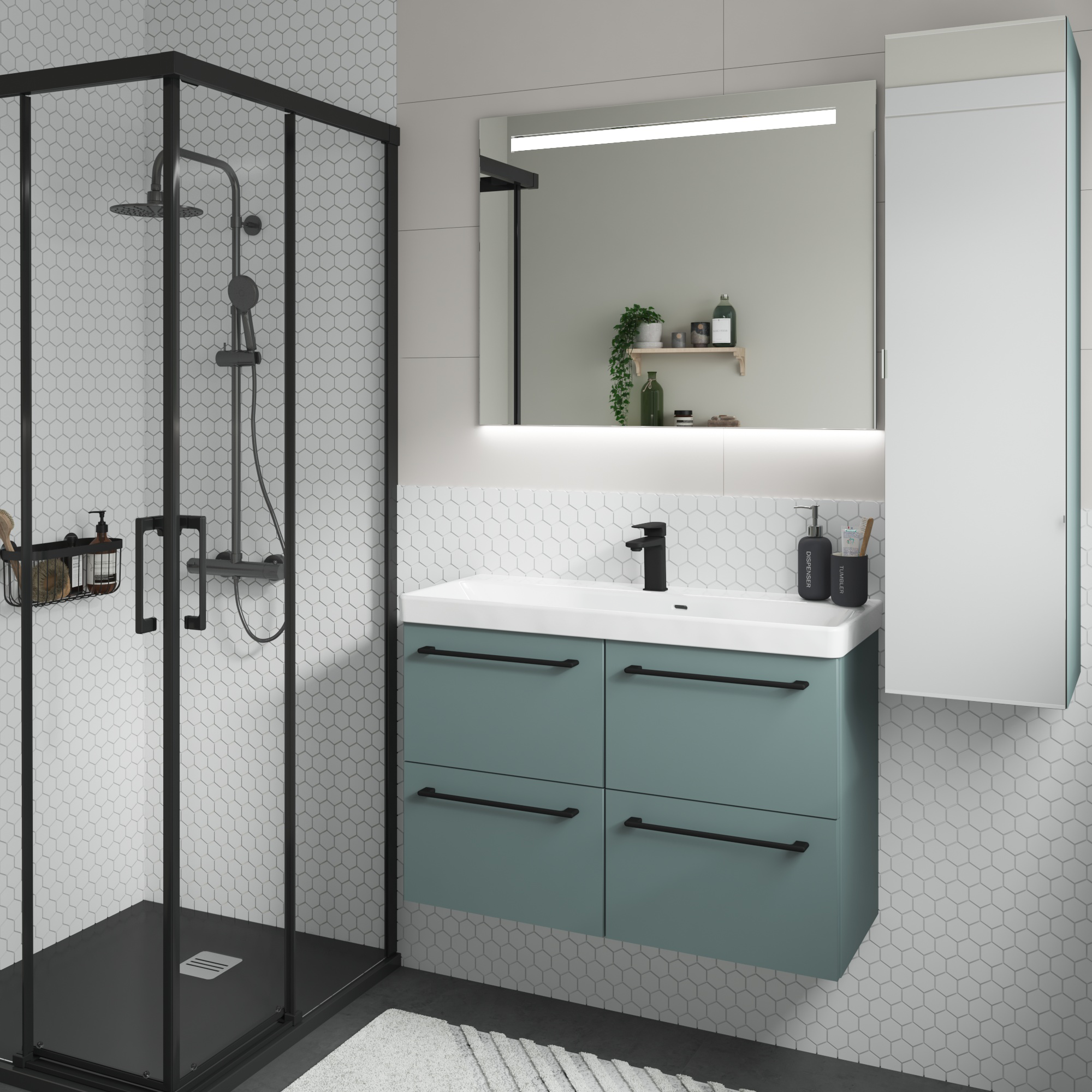 Colonne l.30 x H.115 x P.33 cm, vert, Remix - 5