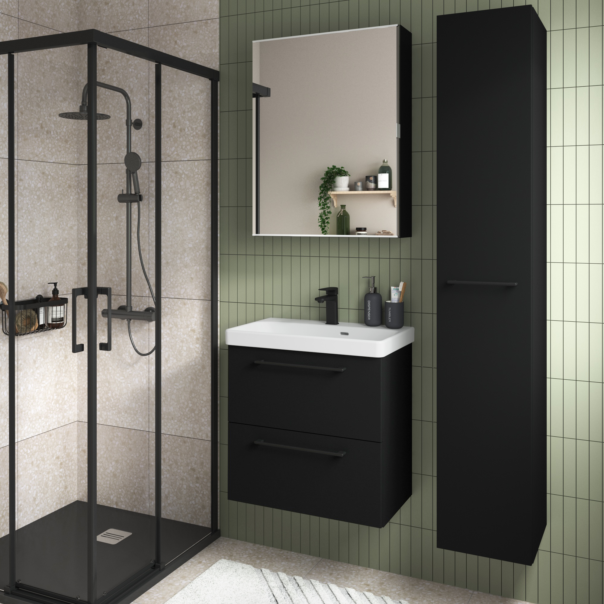 Porte noir mat l.30 x H.172.9 cm Remix - 6