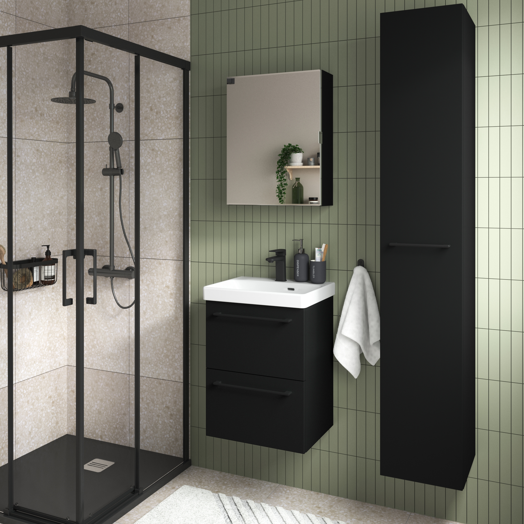 Porte noir mat l.30 x H.172.9 cm Remix - 5