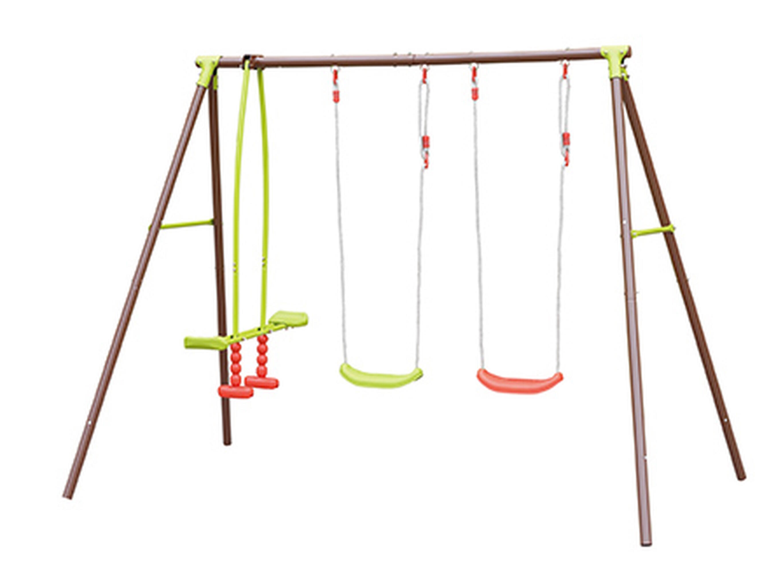 Columpio de metal soulet malo 2b1v 153x195x269 cm