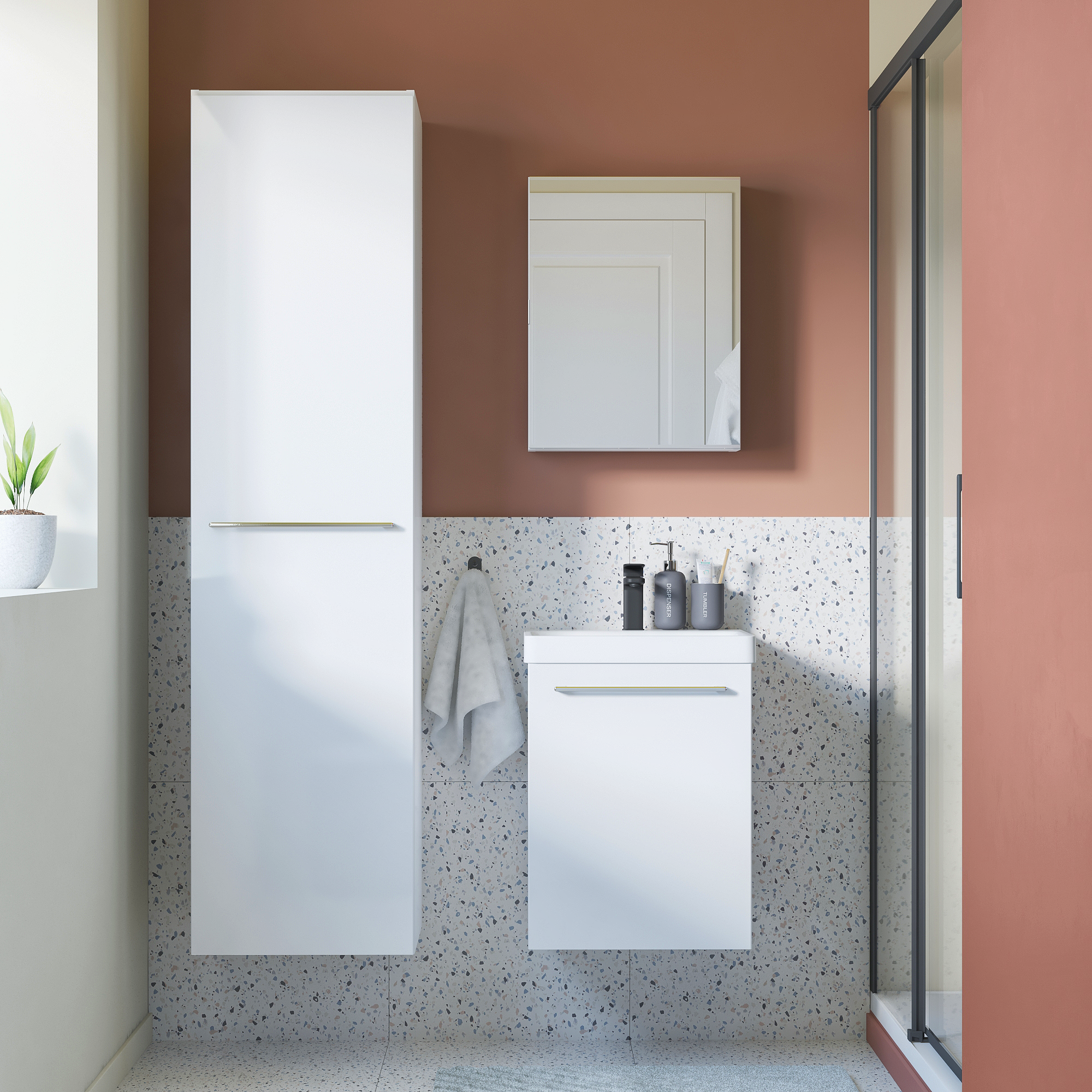 Colonne, l.45 x H.172.9 x P.46cm, Blanc-Blanc 0, Remix - 3