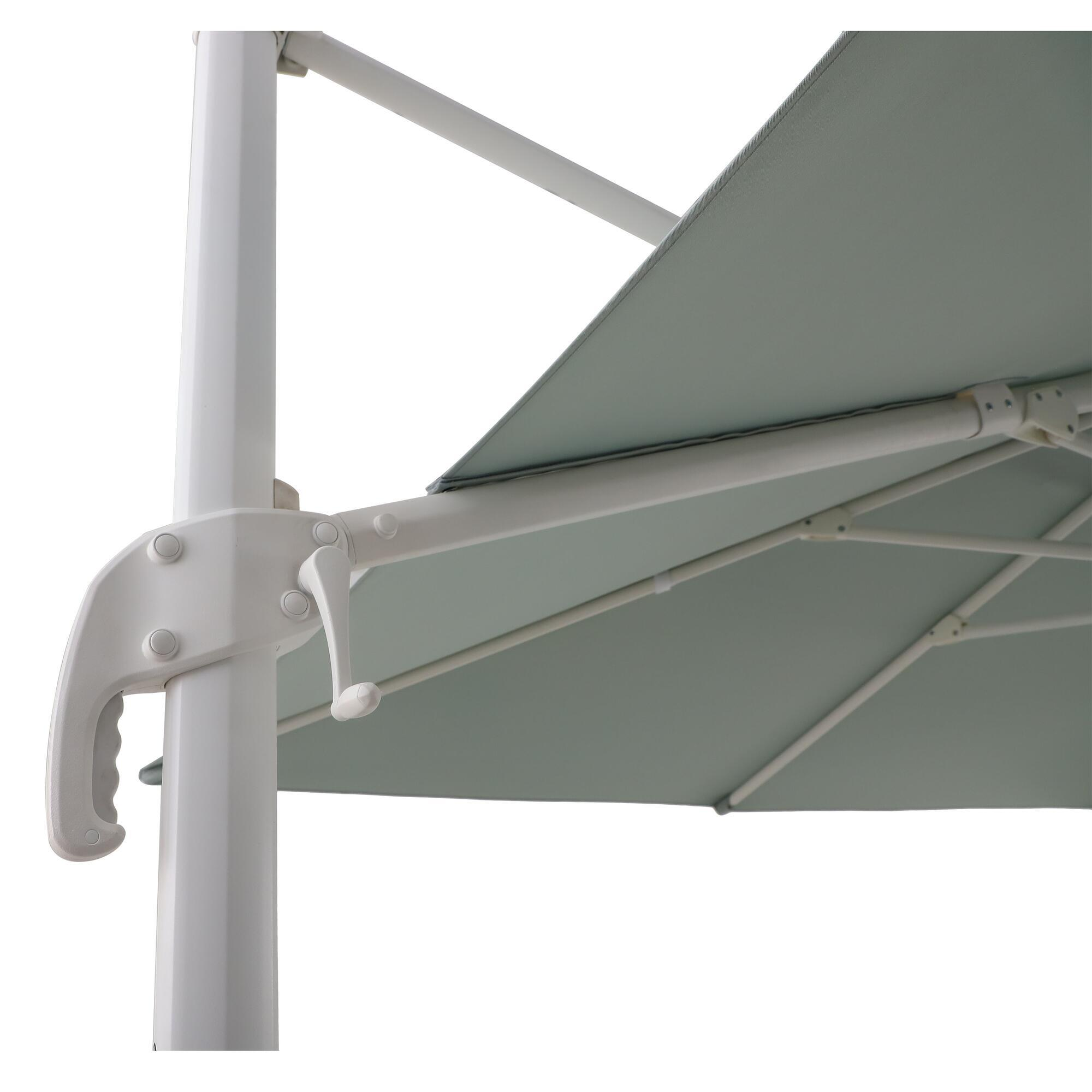 Guarda-sol NATERIAL aura 290x290cm branco/verde sage - 9