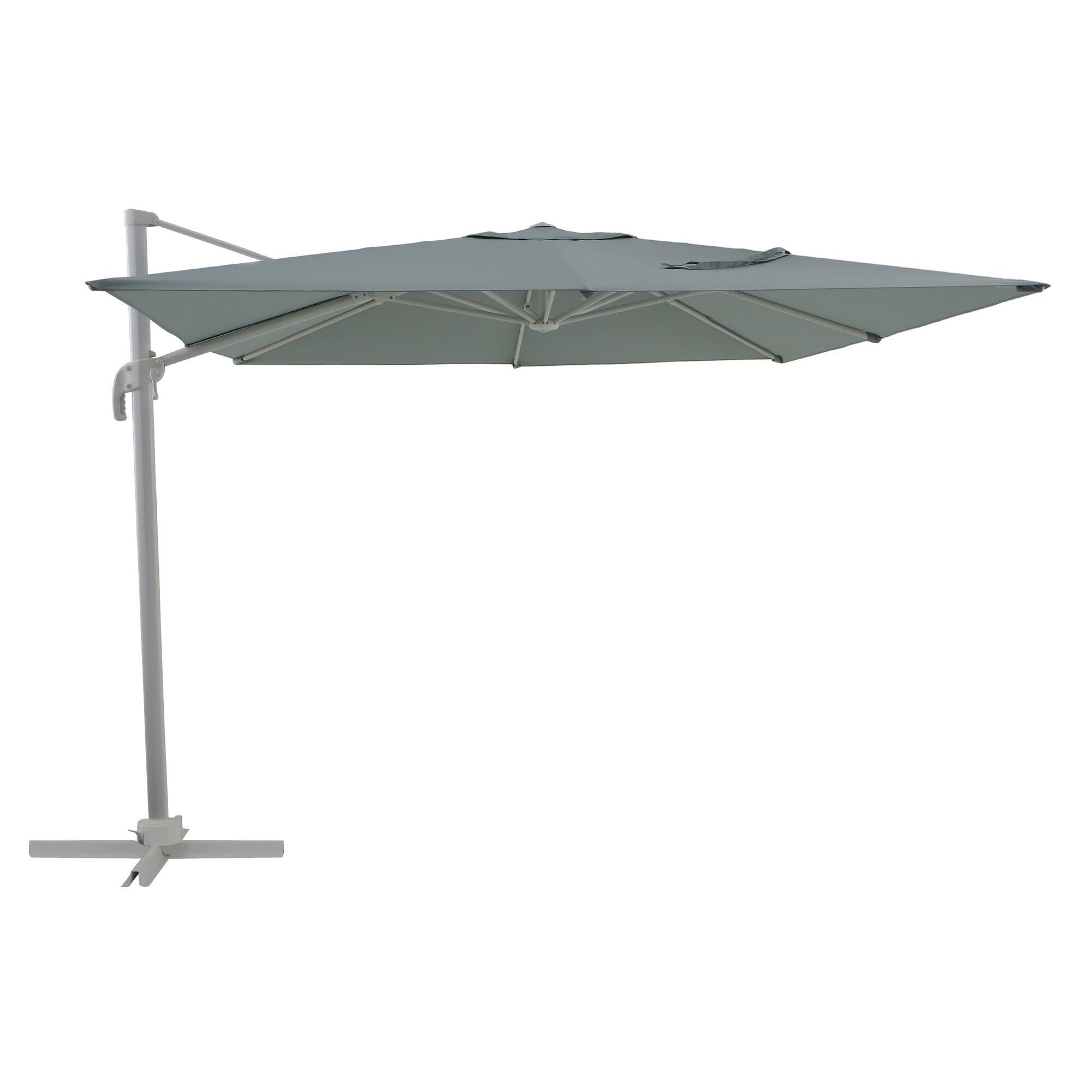 Parasol NATERIAL Aura vert carré, L.286 x l.298 cm Leroy Merlin