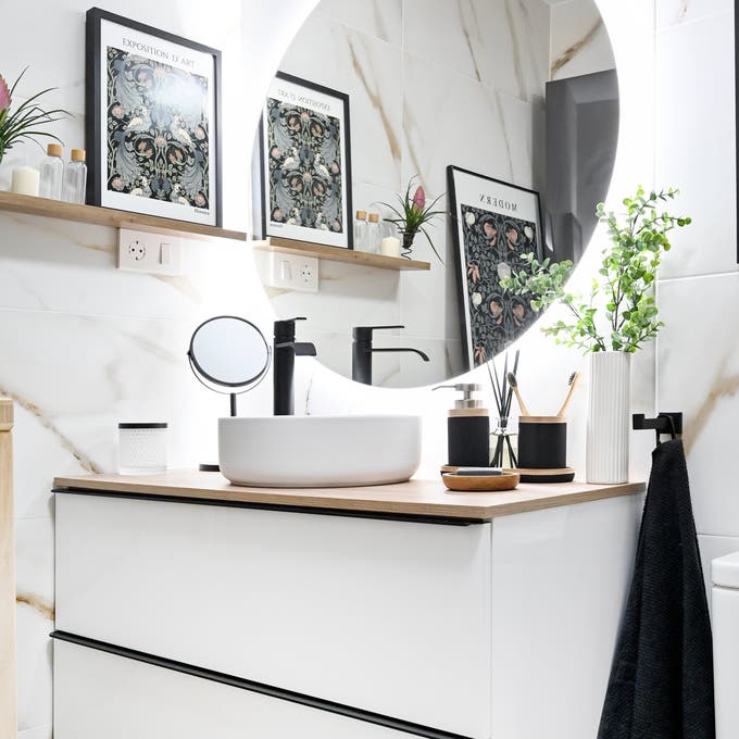 Baño pequeño: zona del lavabo
