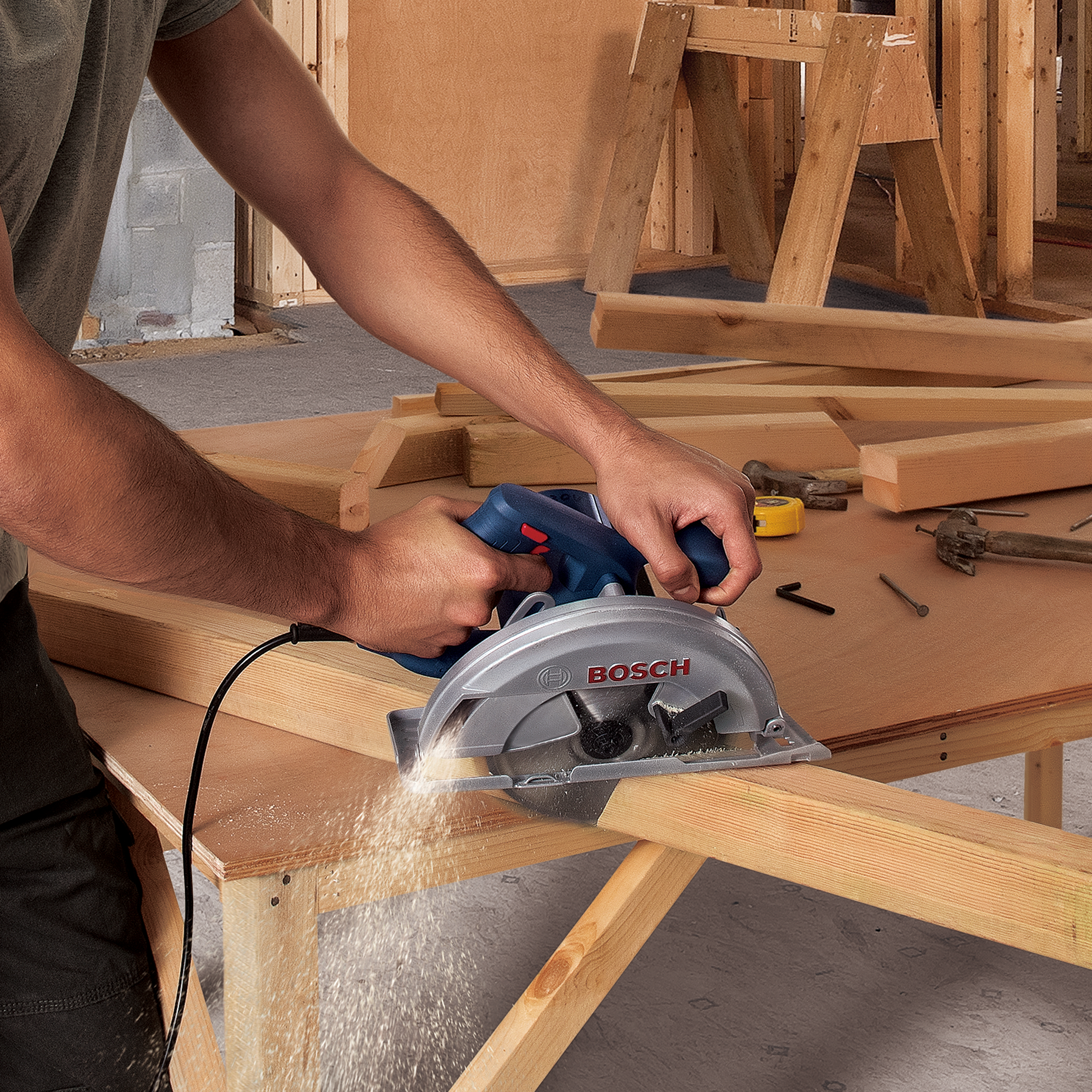 Przewodowa pilarka tarczowa 1400W 184 mm GKS 140 BOSCH PROFESSIONAL - 2