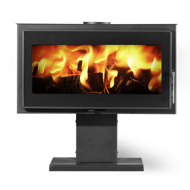 Poêle à bois SUPRA Larry sur pied noir, 8.5 kW