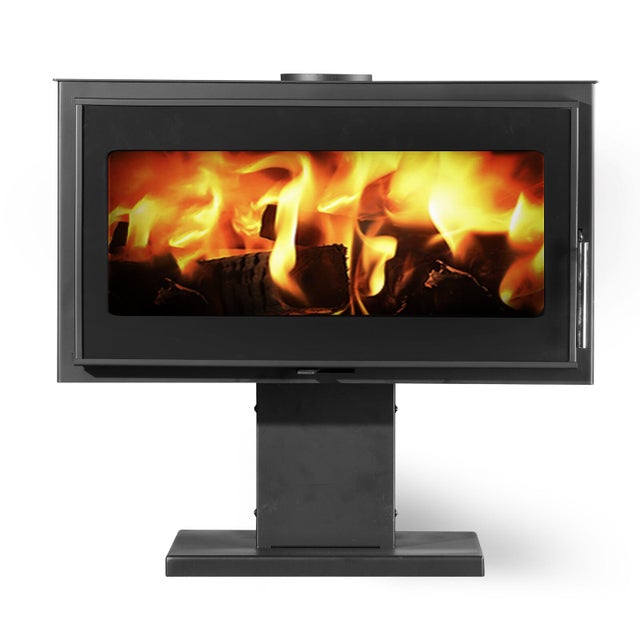 Poêle à bois SUPRA Larry sur pied noir, 8.5 kW