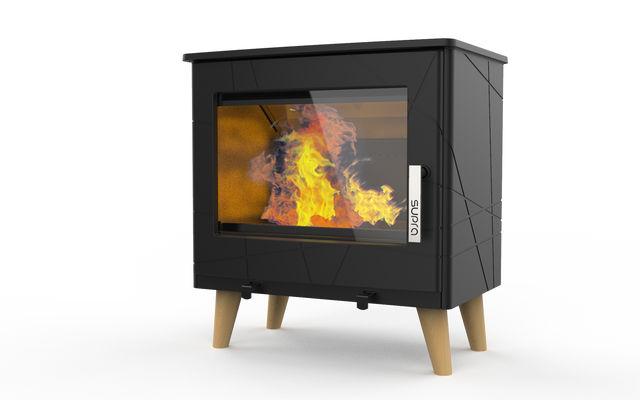 Poêle à bois SUPRA Stina noir, 7.3 kW