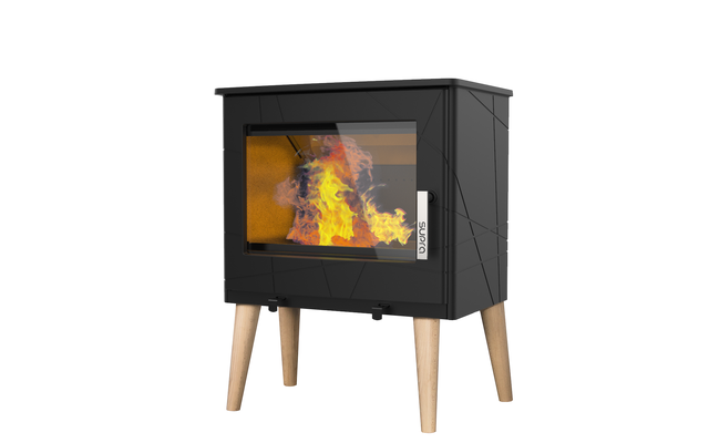Poêle à bois SUPRA Usko noir, 9.1 kW
